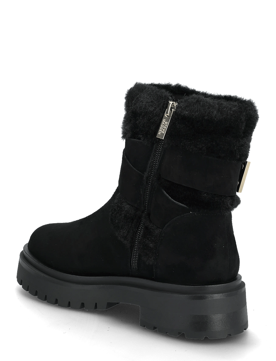 Steve Madden - Lodge - platte enkellaarsjes - black suede - 2