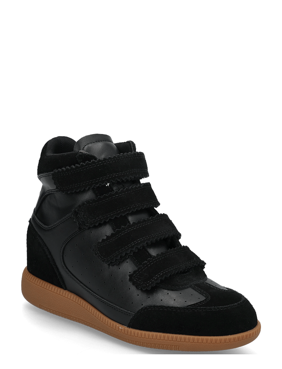 Steve Madden - Mustang - wedge-sneaker - black suede - 0