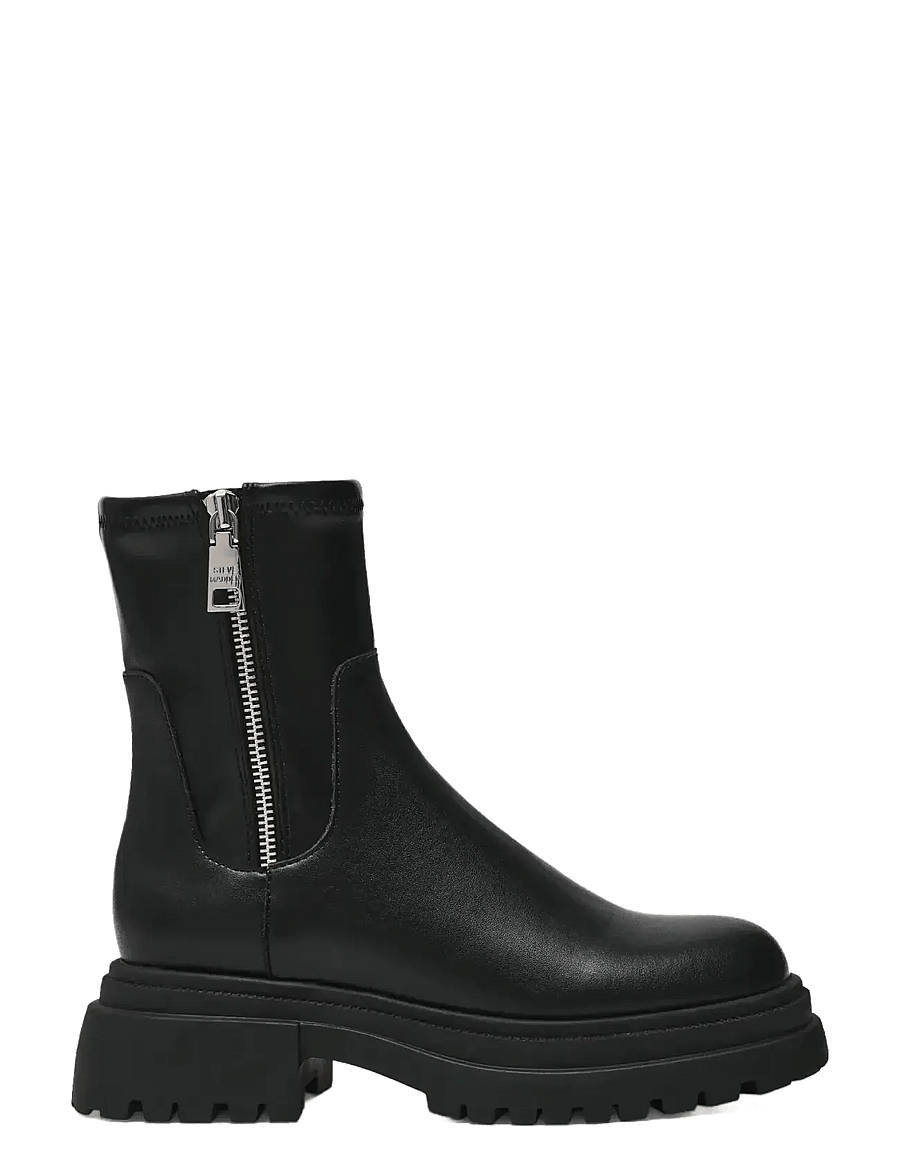Steve Madden - Roadmap - platta ankelboots - blk action lea - 0