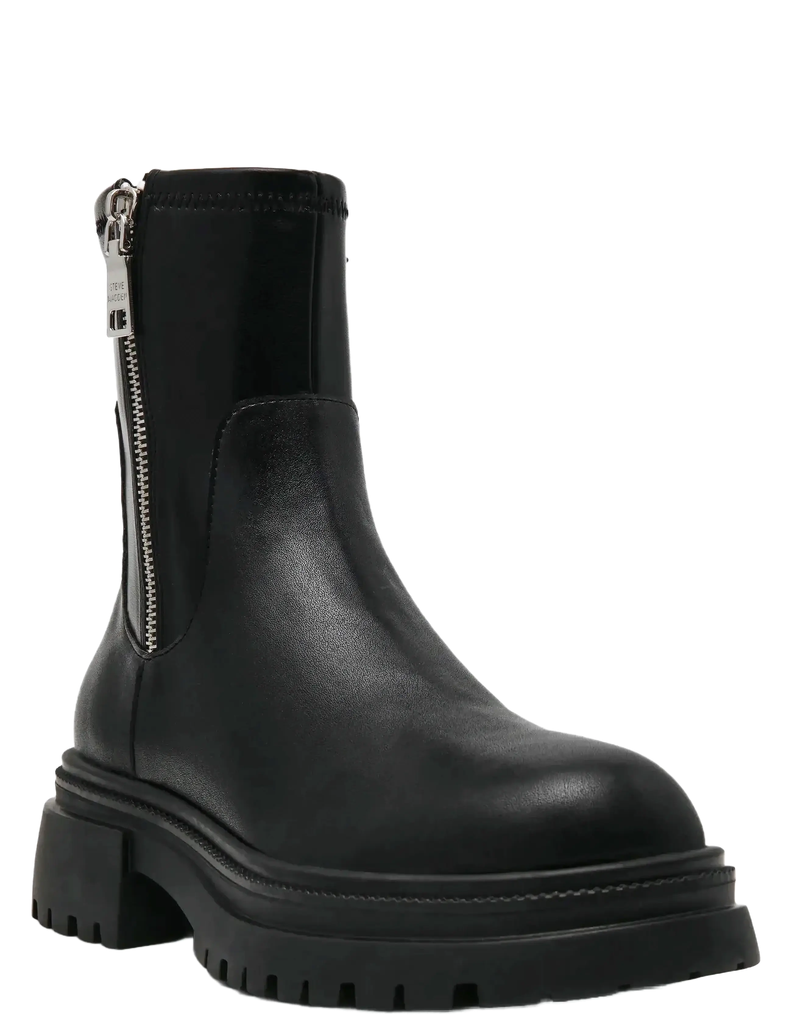 Steve Madden - Roadmap - flate ankelstøvletter - blk action lea - 1