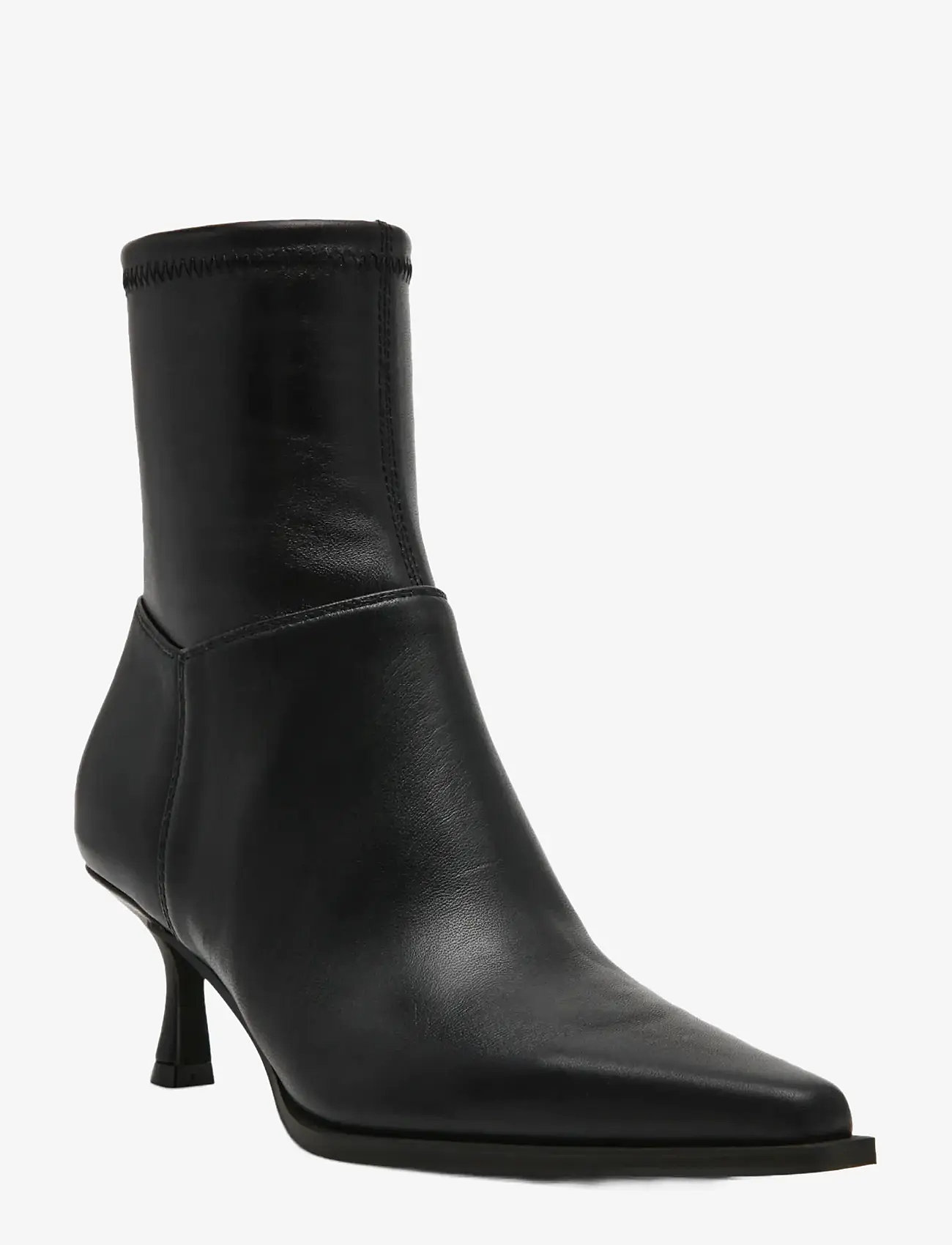 Steve Madden - Stasia2 - kontsaga poolsaapad - black leather - 0