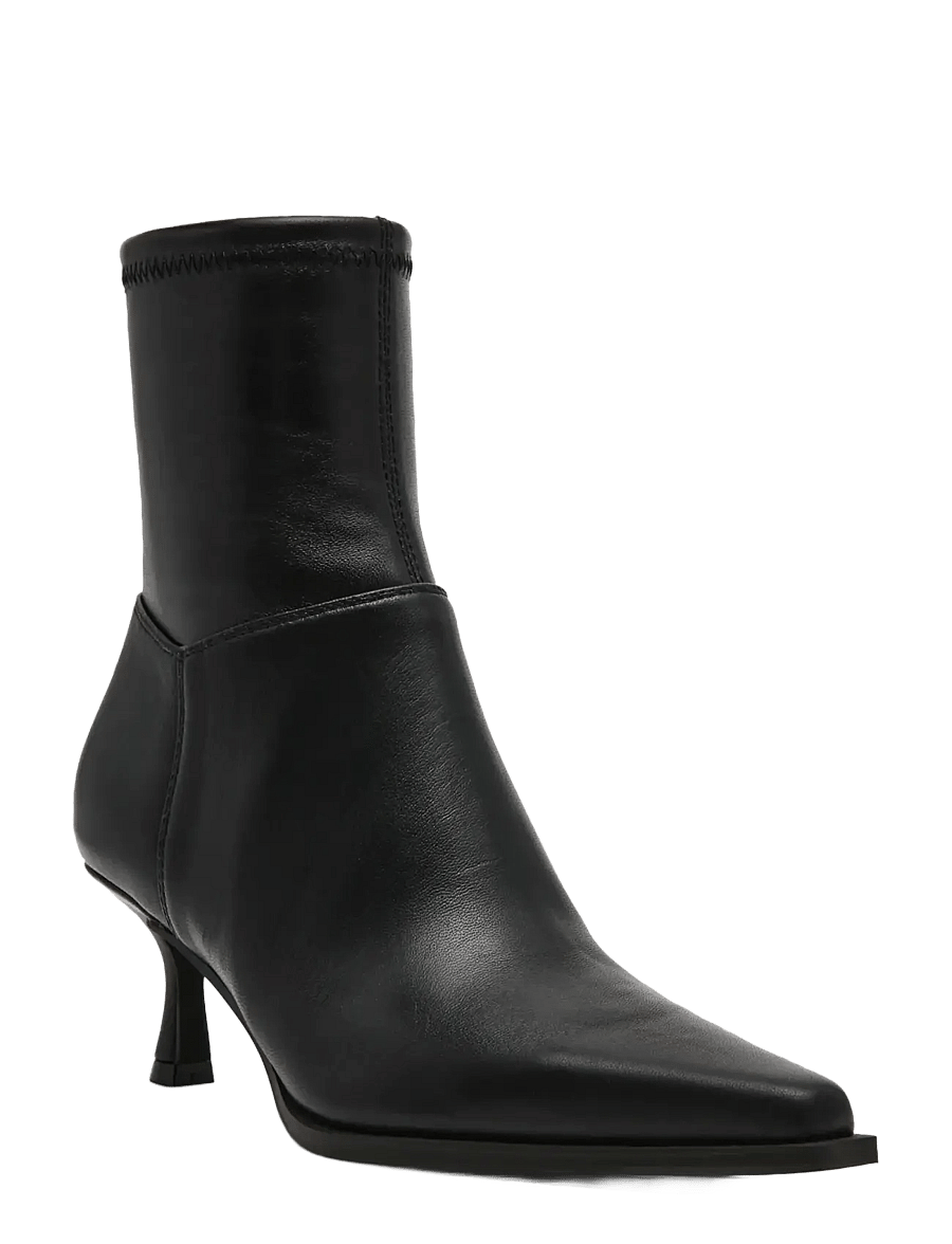 Steve Madden - Stasia2 - kontsaga poolsaapad - black leather - 0