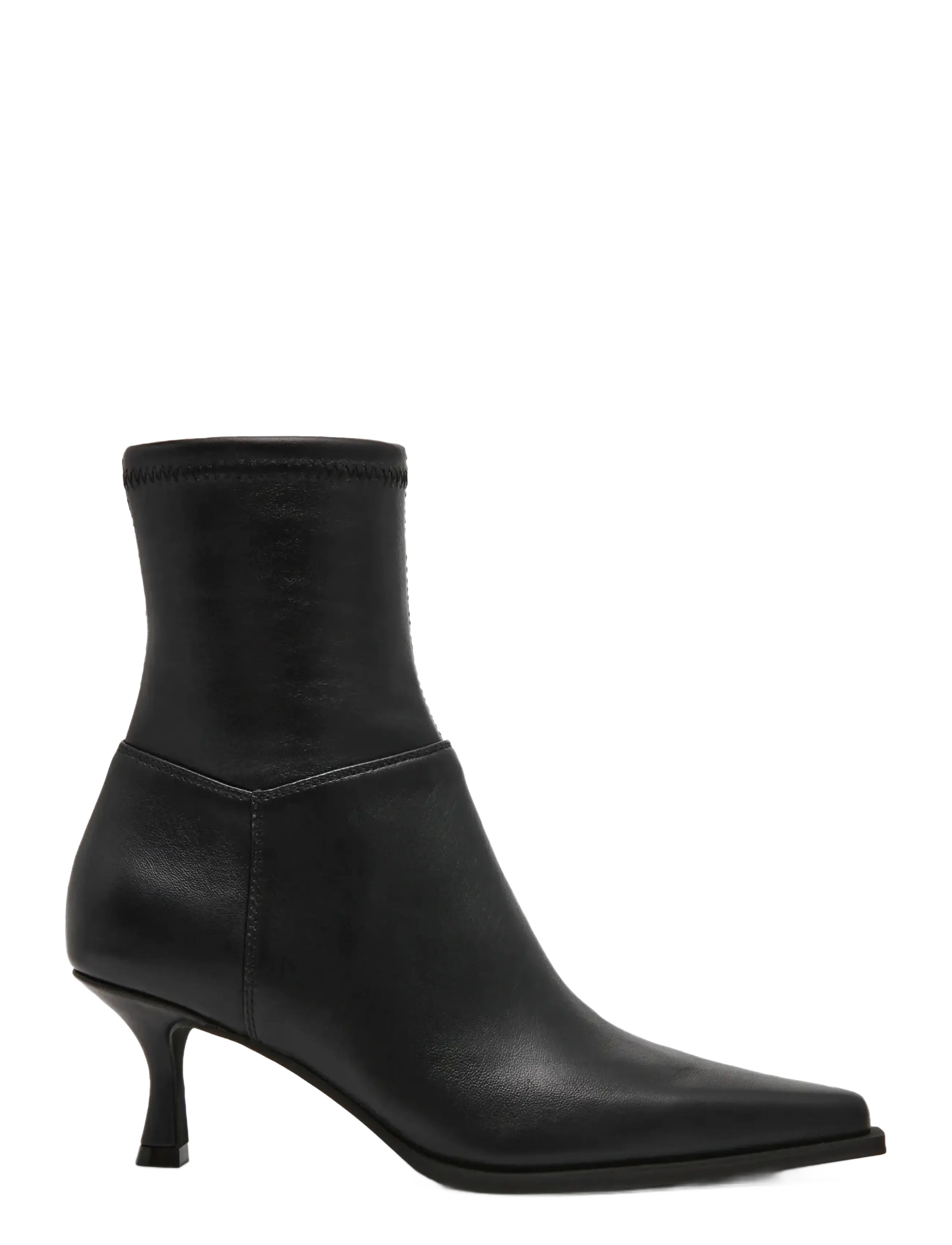 Steve Madden - Stasia2 - enkellaarsjes met hak - black leather - 1