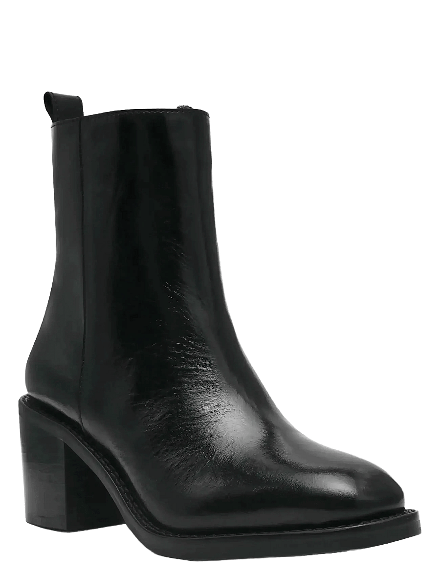 Steve Madden - Slender - kontsaga poolsaapad - black leather - 0