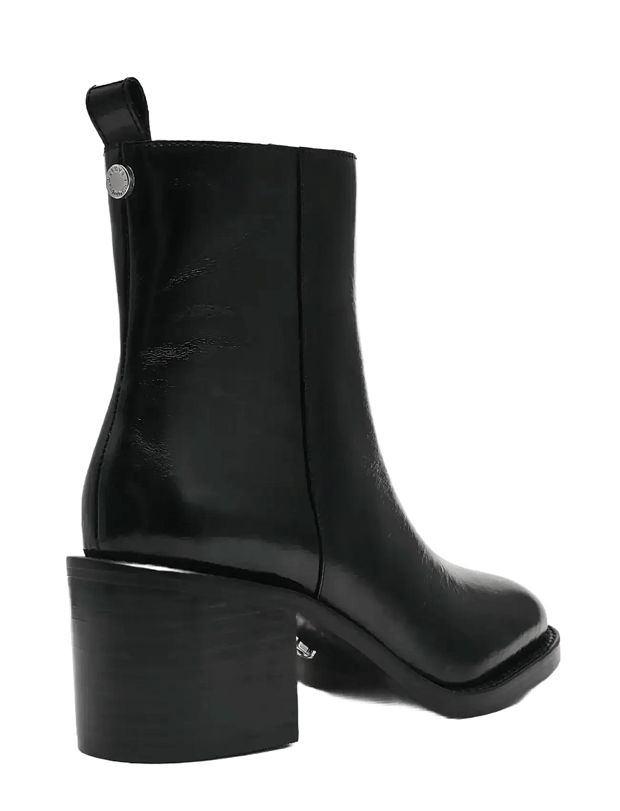 Steve Madden - Slender - kontsaga poolsaapad - black leather - 2