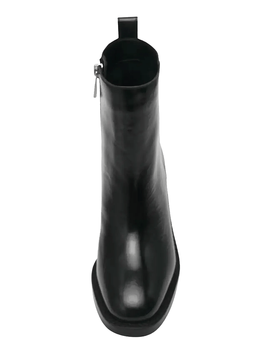 Steve Madden - Slender - kontsaga poolsaapad - black leather - 5