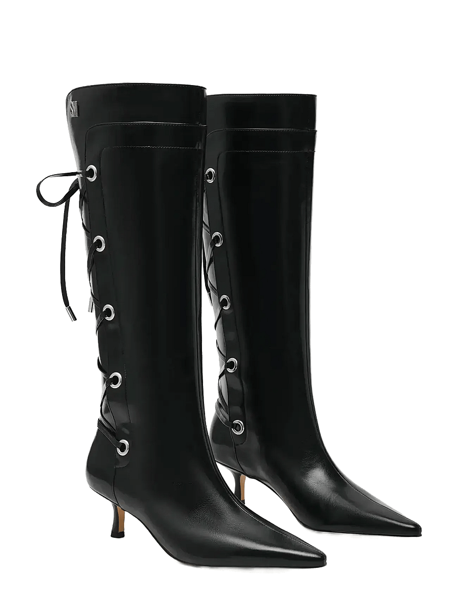 Steve Madden - Ballpark - ilgaauliai batai iki kelių - black - 1