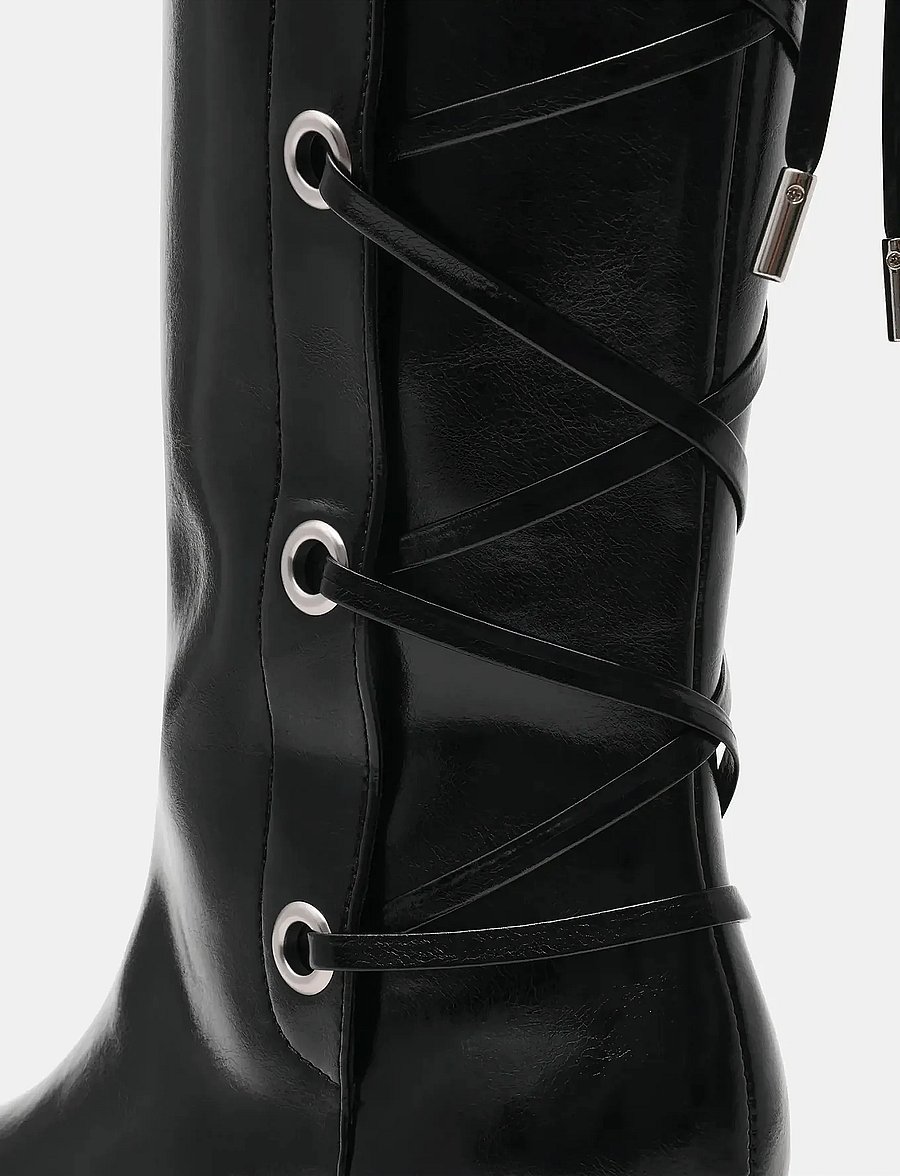Steve Madden - Ballpark - ilgaauliai batai iki kelių - black - 4