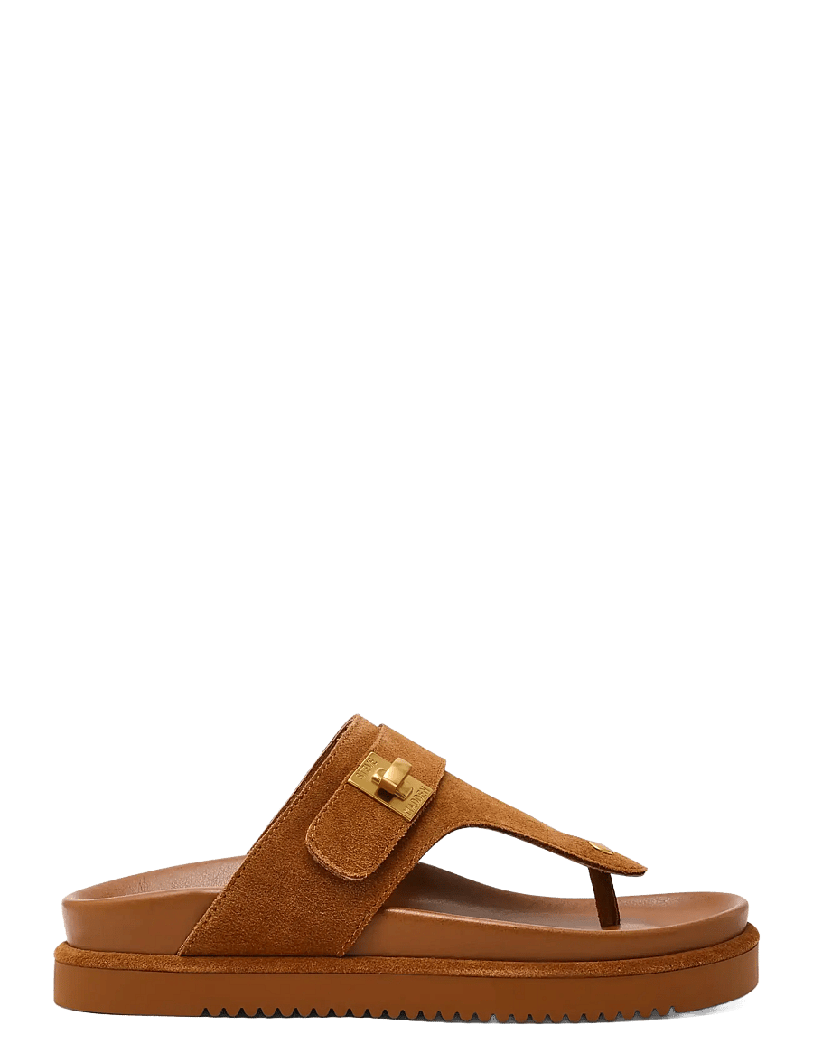 Steve Madden - Tuned-IN - platta sandaler - chestnut suede - 0