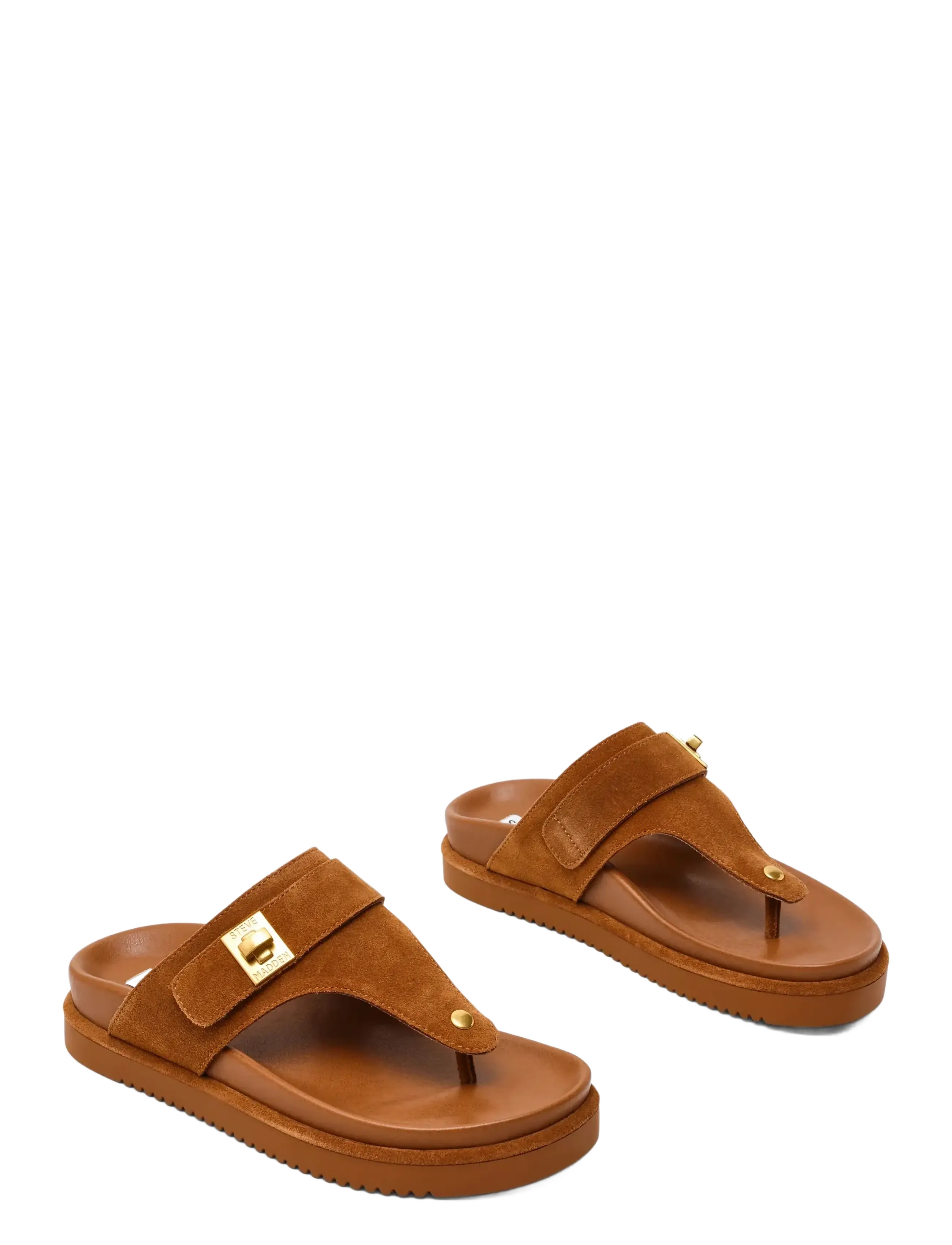 Steve Madden - Tuned-IN - platta sandaler - chestnut suede - 1