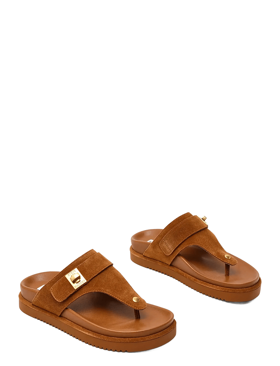 Steve Madden - Tuned-IN - platta sandaler - chestnut suede - 1
