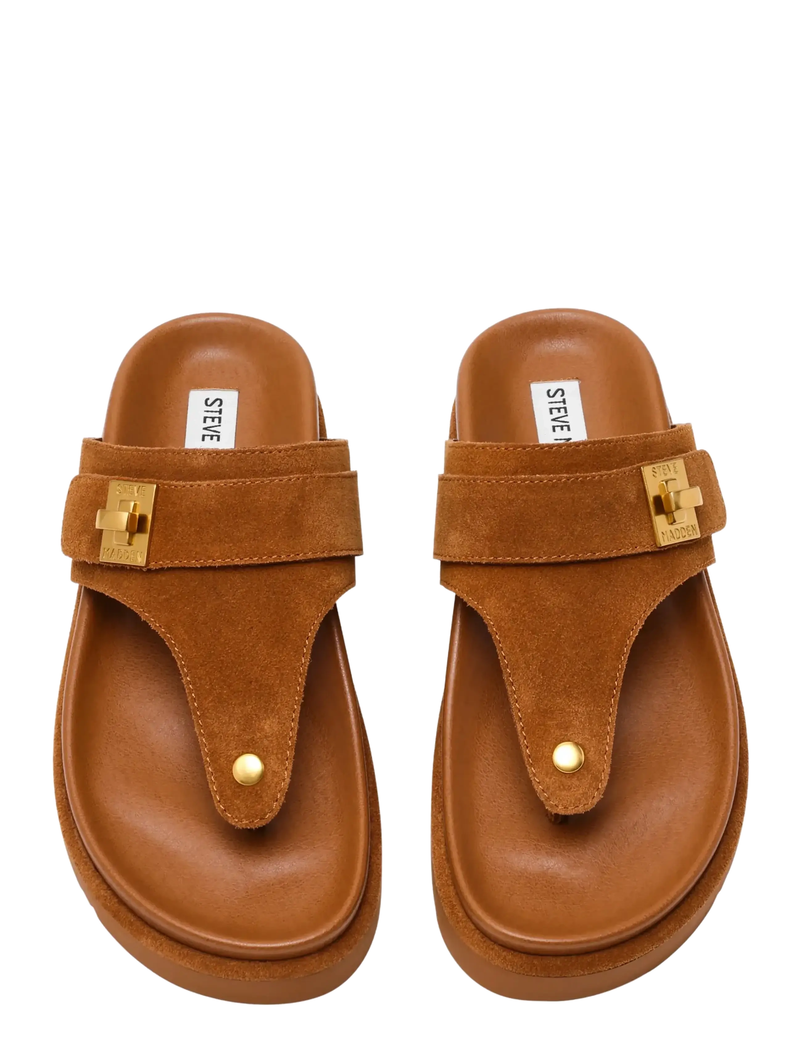 Steve Madden - Tuned-IN - platta sandaler - chestnut suede - 3