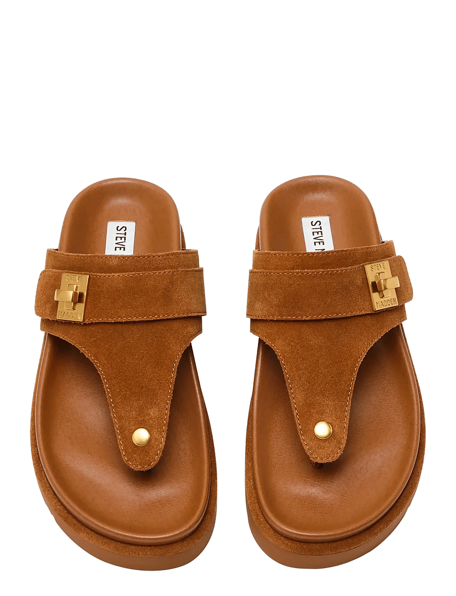 Steve Madden - Tuned-IN - platta sandaler - chestnut suede - 3