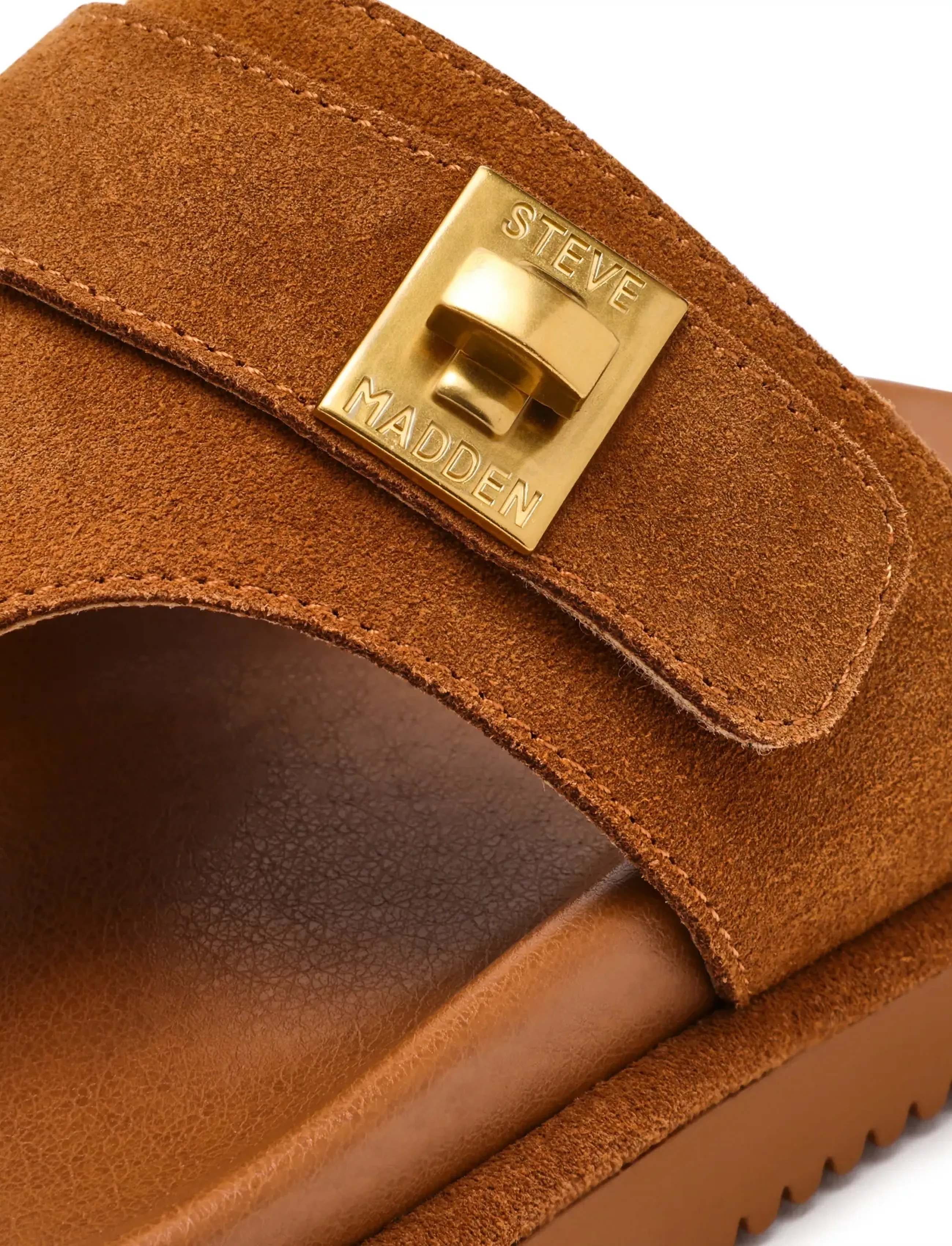 Steve Madden - Tuned-IN - platta sandaler - chestnut suede - 4