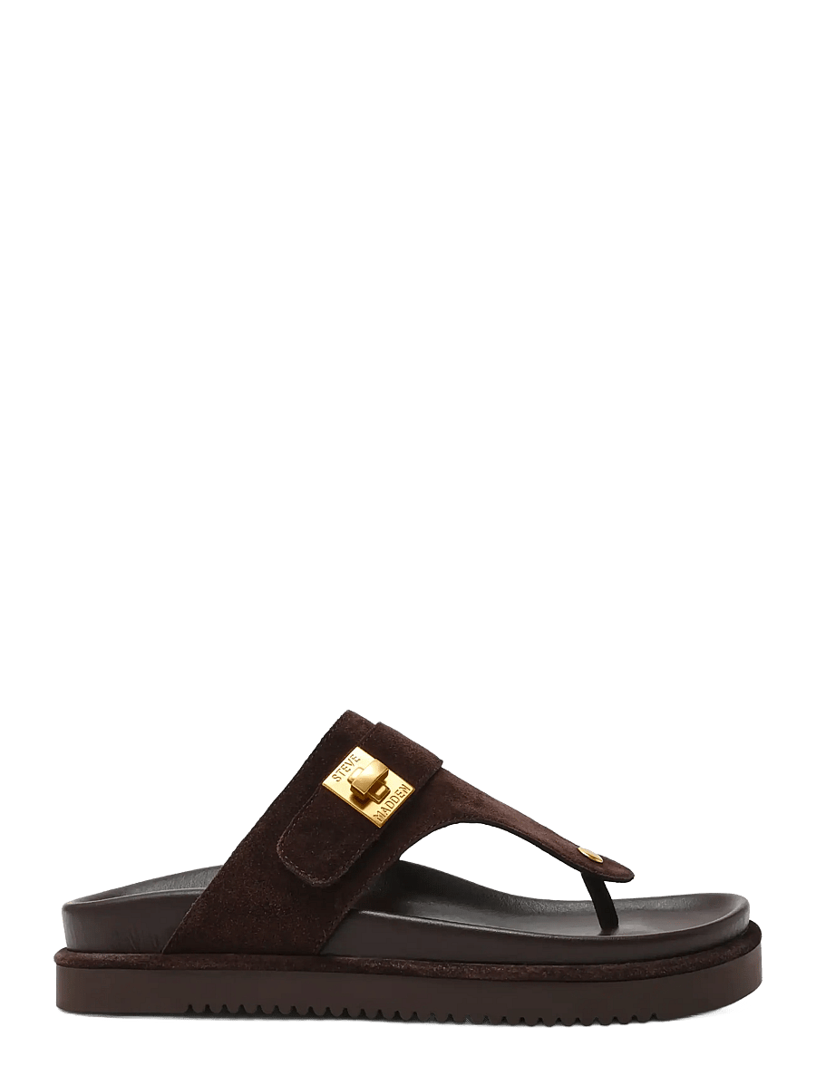 Steve Madden - Tuned-IN - flatir sandalar - chocolate brown suede - 0