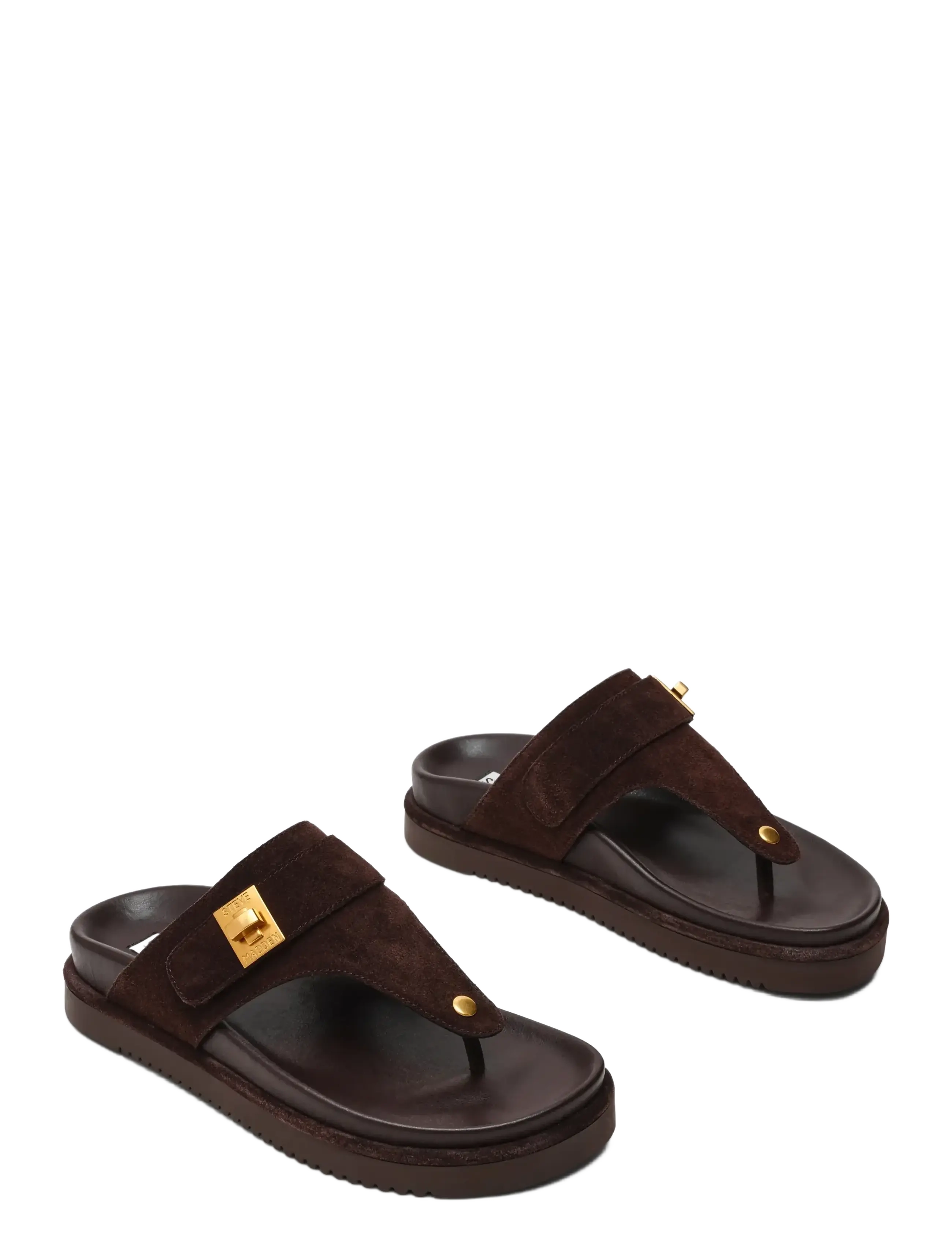 Steve Madden - Tuned-IN - flatir sandalar - chocolate brown suede - 1