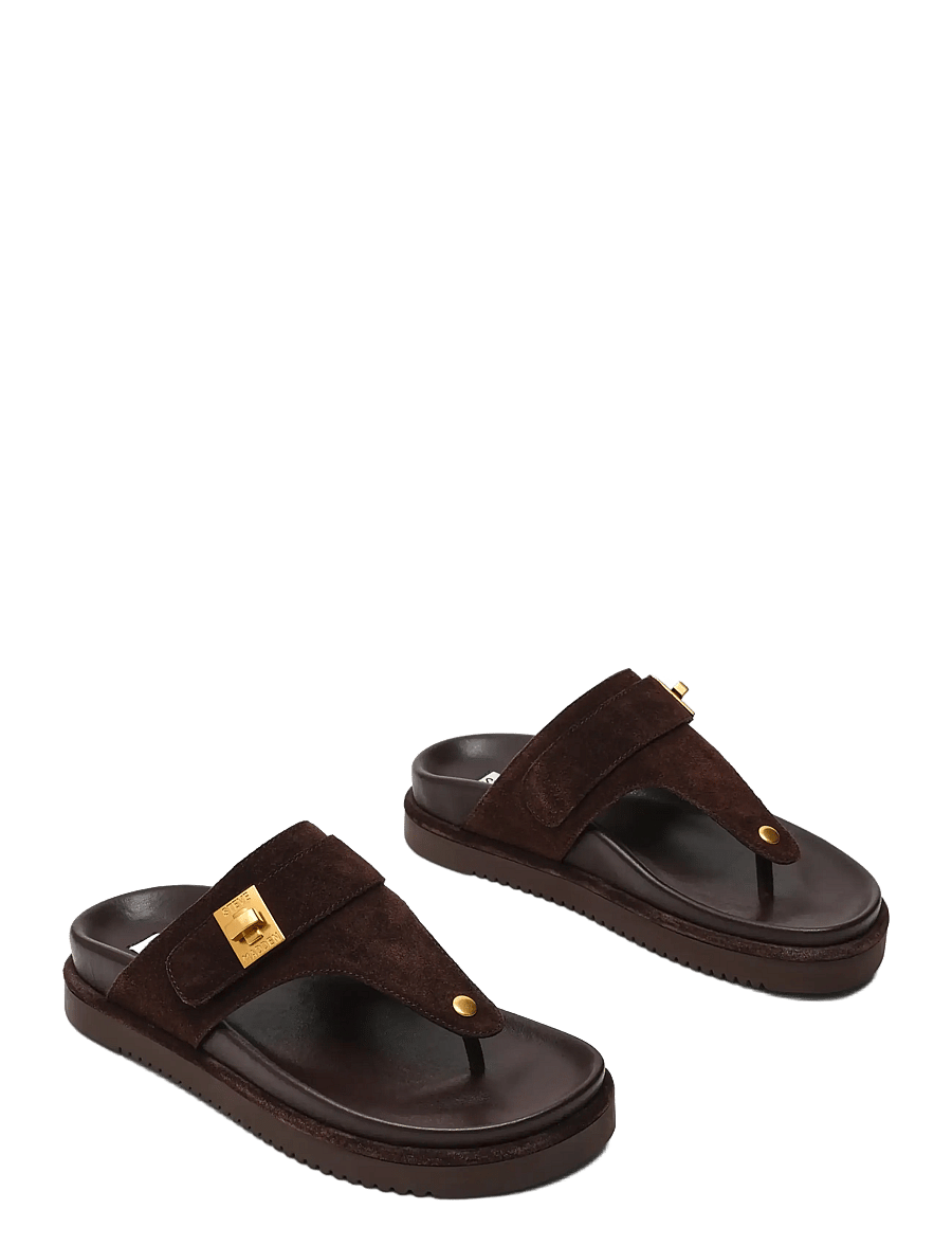Steve Madden - Tuned-IN - flatir sandalar - chocolate brown suede - 1