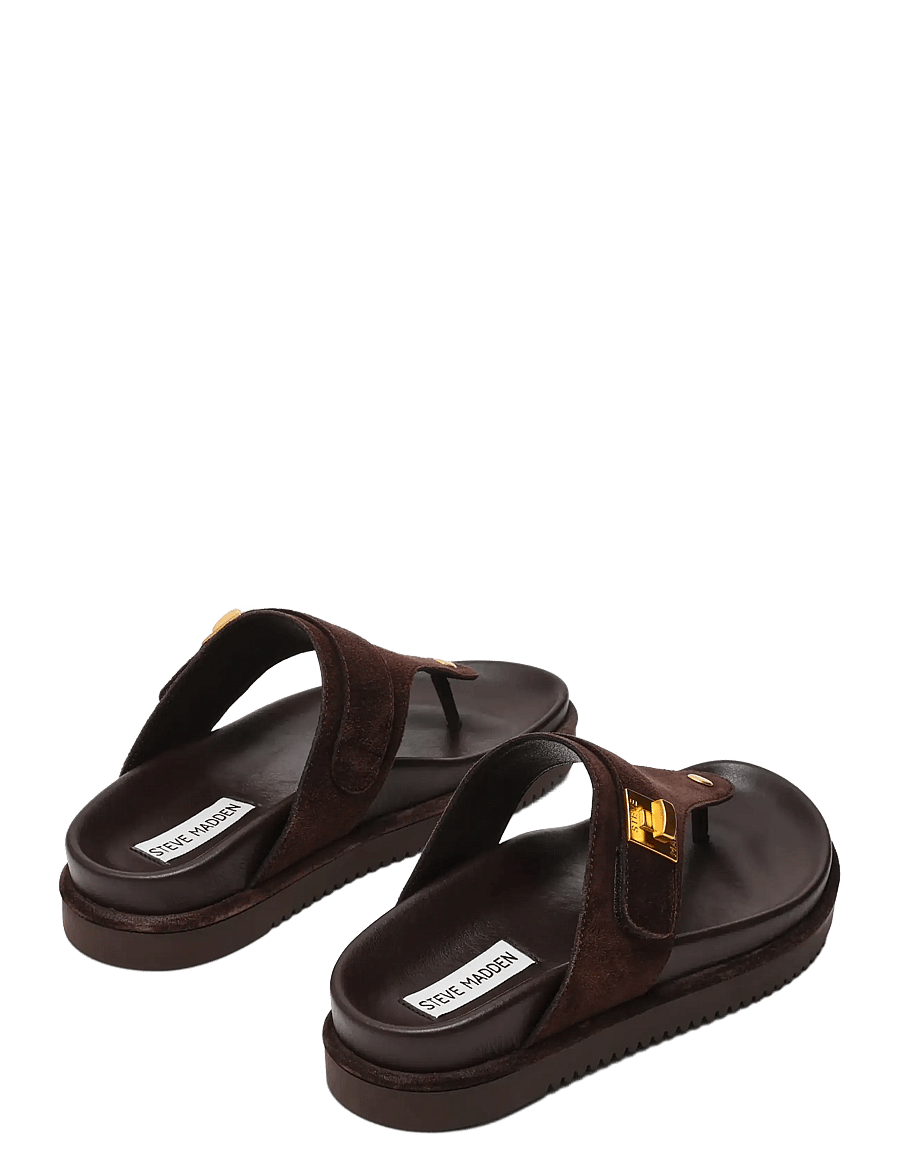 Steve Madden - Tuned-IN - flatir sandalar - chocolate brown suede - 2