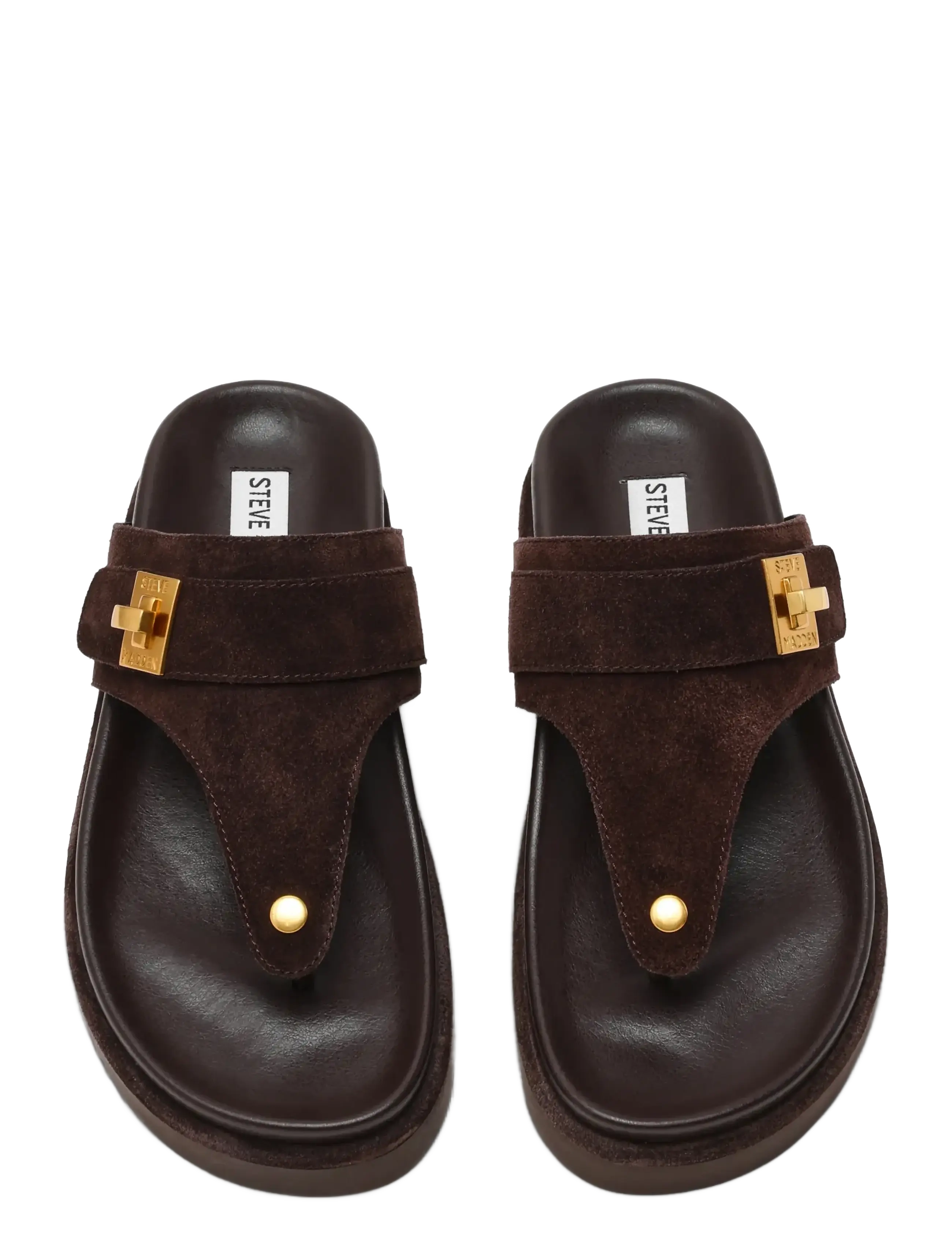 Steve Madden - Tuned-IN - flatir sandalar - chocolate brown suede - 3