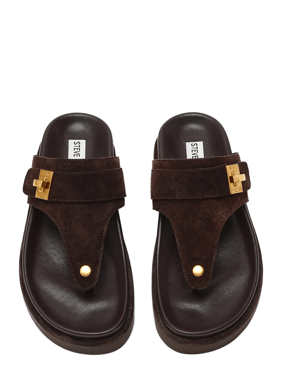 Steve Madden - Tuned-IN - flatir sandalar - chocolate brown suede - 3