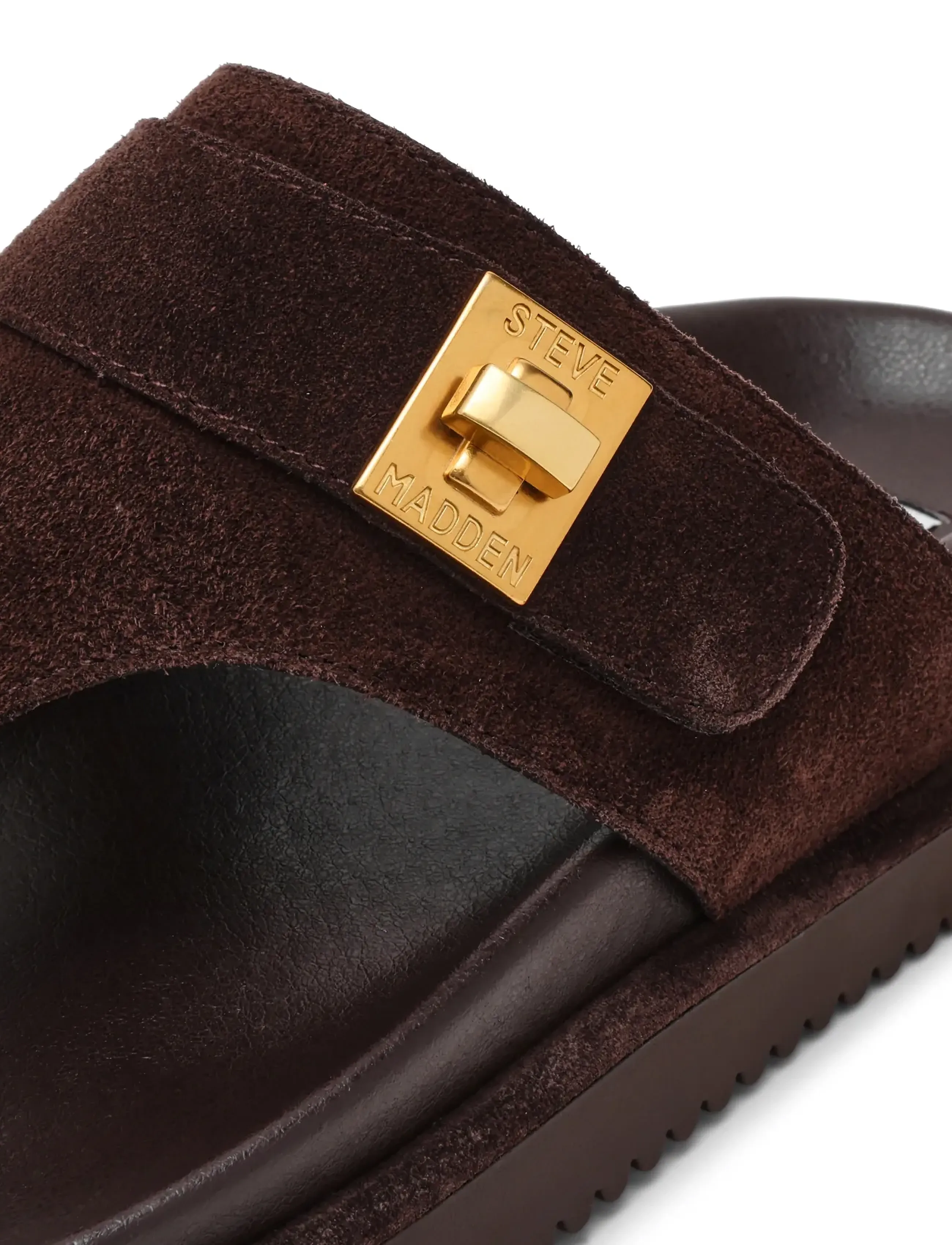 Steve Madden - Tuned-IN - flatir sandalar - chocolate brown suede - 4