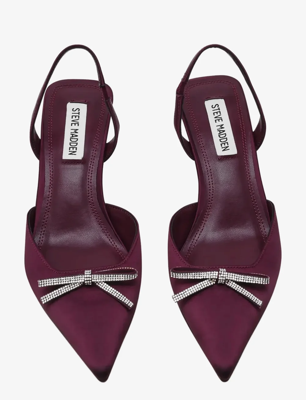 Steve Madden - Ander - slingbacks mit absatz - wine satin - 3