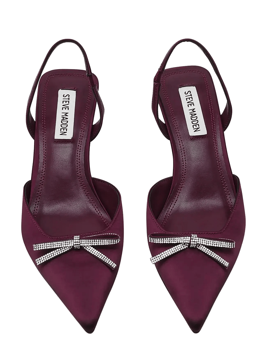 Steve Madden - Ander - kontsaga slingback-kingad - wine satin - 3