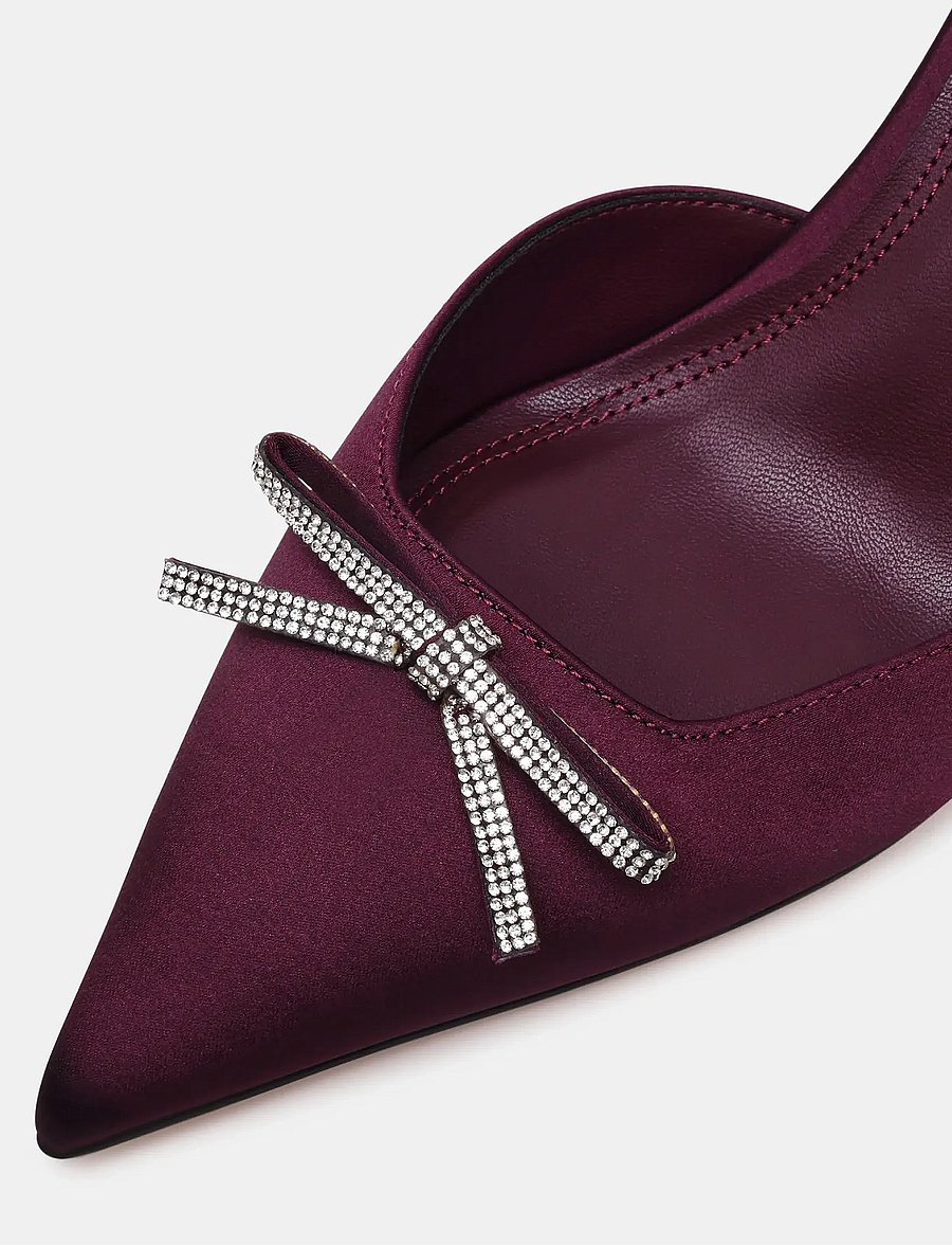 Steve Madden - Ander - kontsaga slingback-kingad - wine satin - 4