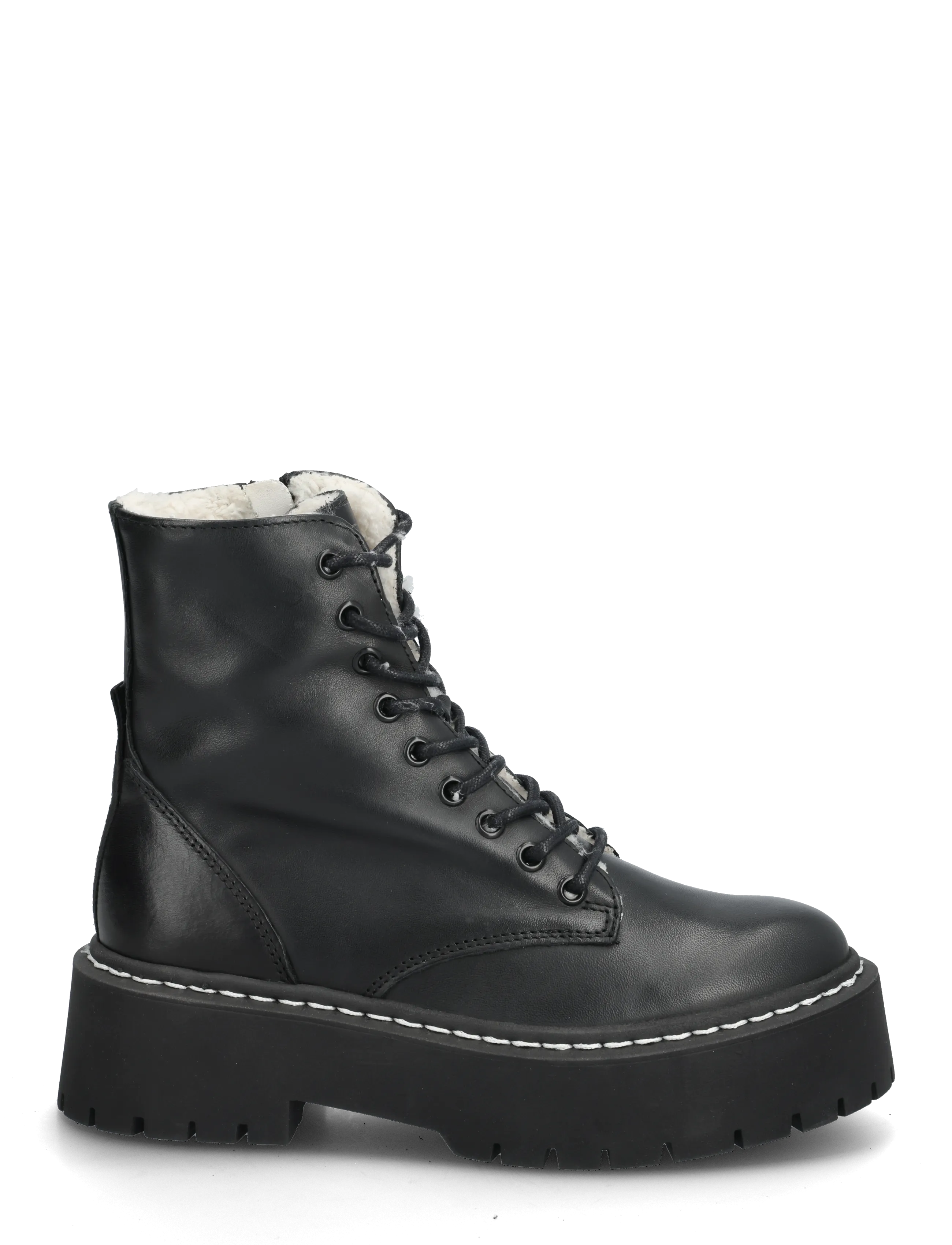 Steve Madden - Skylar-Fl - madalad poolsaapad - black leather - 1