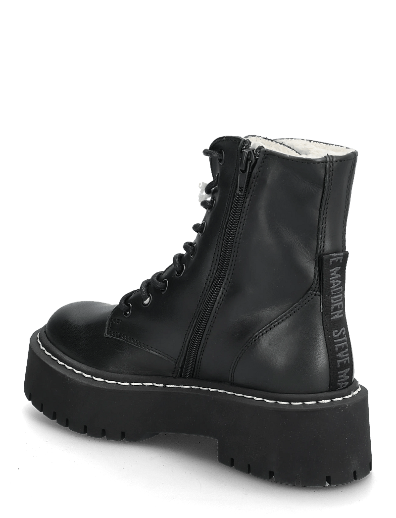 Steve Madden - Skylar-Fl - platta ankelboots - black leather - 2