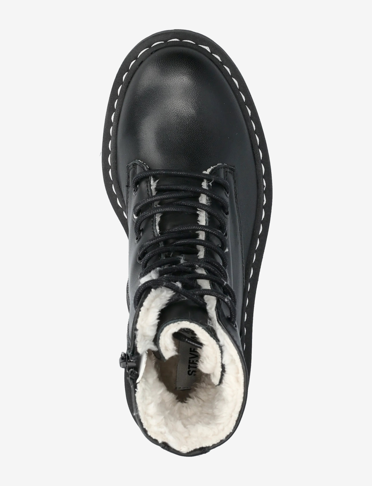 Steve Madden - Skylar-Fl - tasapohjaiset nilkkurit - black leather - 3