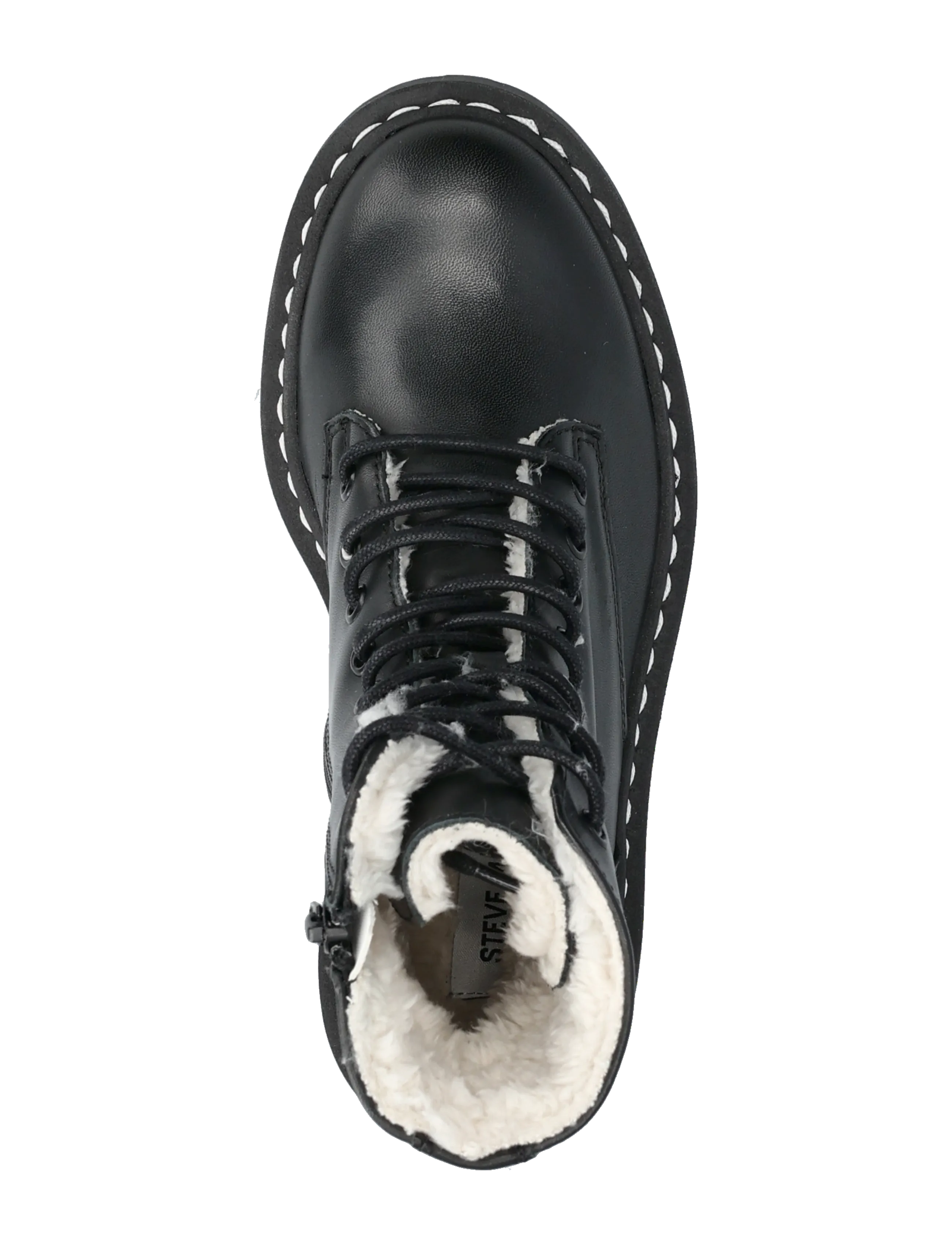 Steve Madden - Skylar-Fl - madalad poolsaapad - black leather - 3