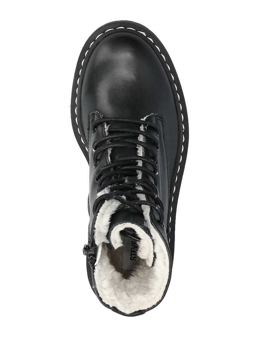 Steve Madden - Skylar-Fl - flatbotna ökklastígvél - black leather - 3