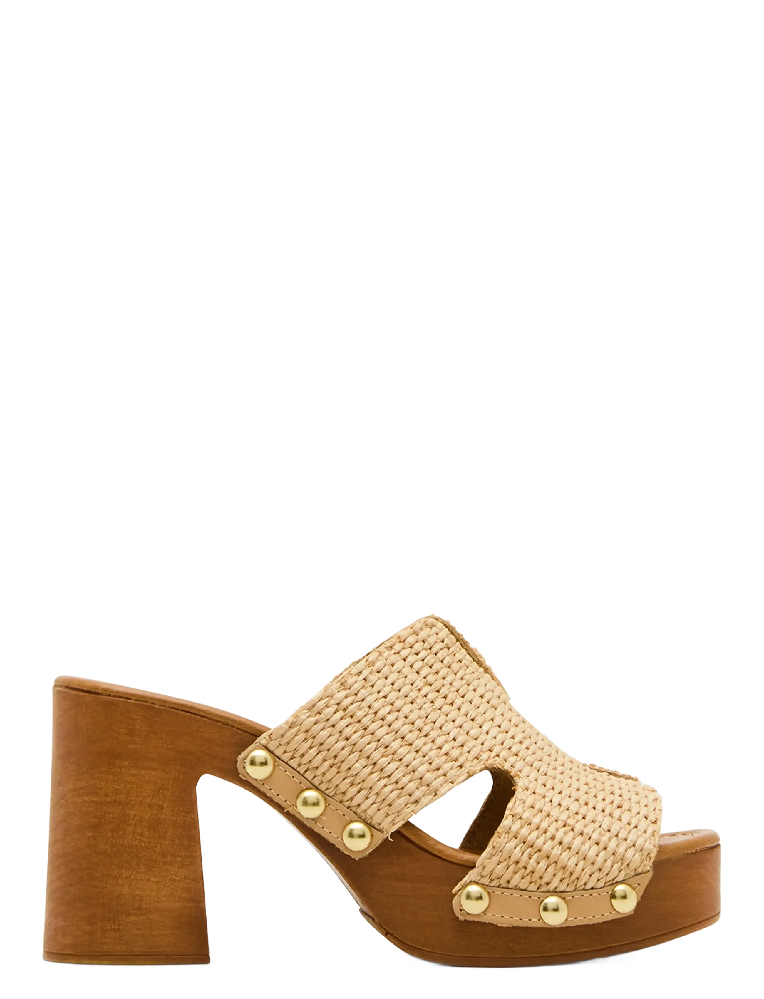 Steve Madden Sunkissed - Pantoletten mit Absätzen - RAFFIA / beige