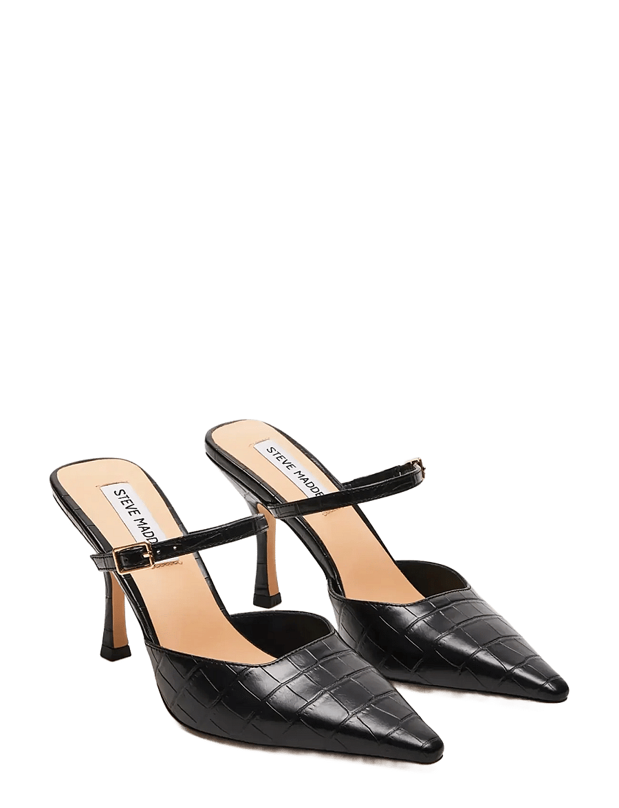 Steve Madden - Brecki - pantoletten mit absatz - black croco - 1