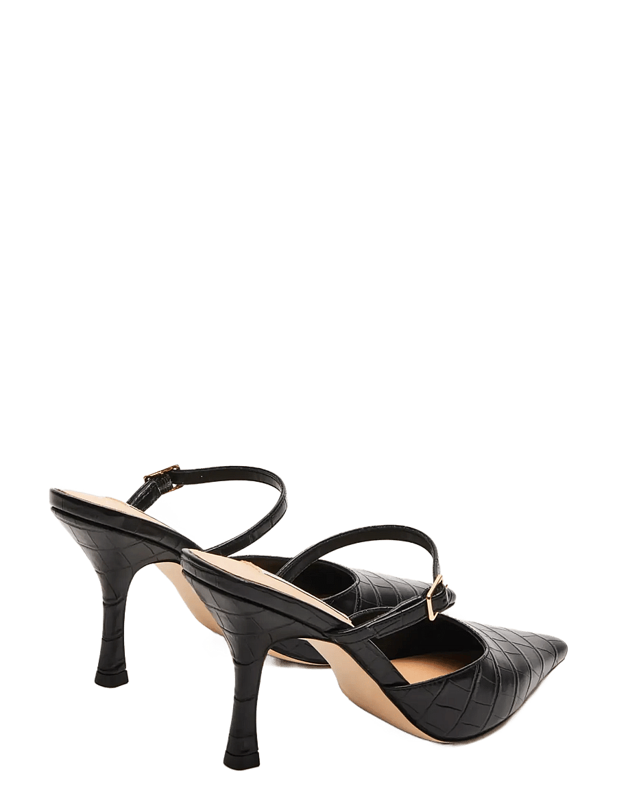 Steve Madden - Brecki - pantoletten mit absatz - black croco - 2