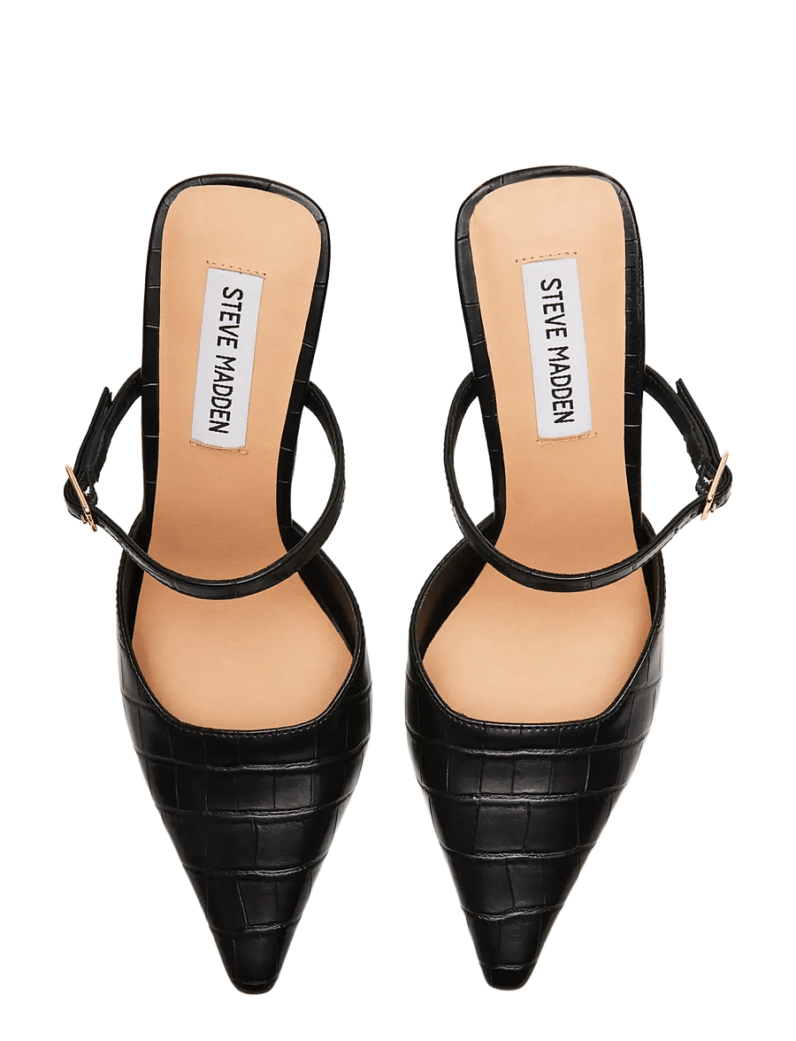 Steve Madden - Brecki - pantoletten mit absatz - black croco - 3