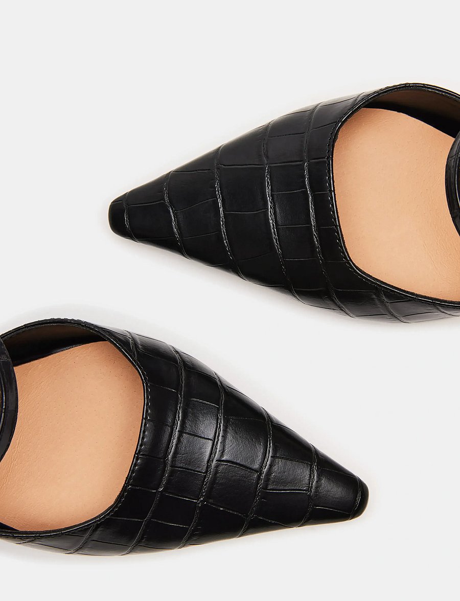 Steve Madden - Brecki - pantoletten mit absatz - black croco - 4