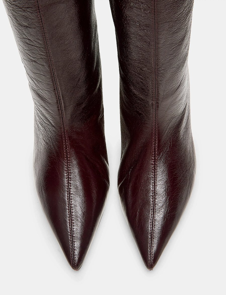 Steve Madden - Lytton - heeled ankle boots - red crinkle - 3