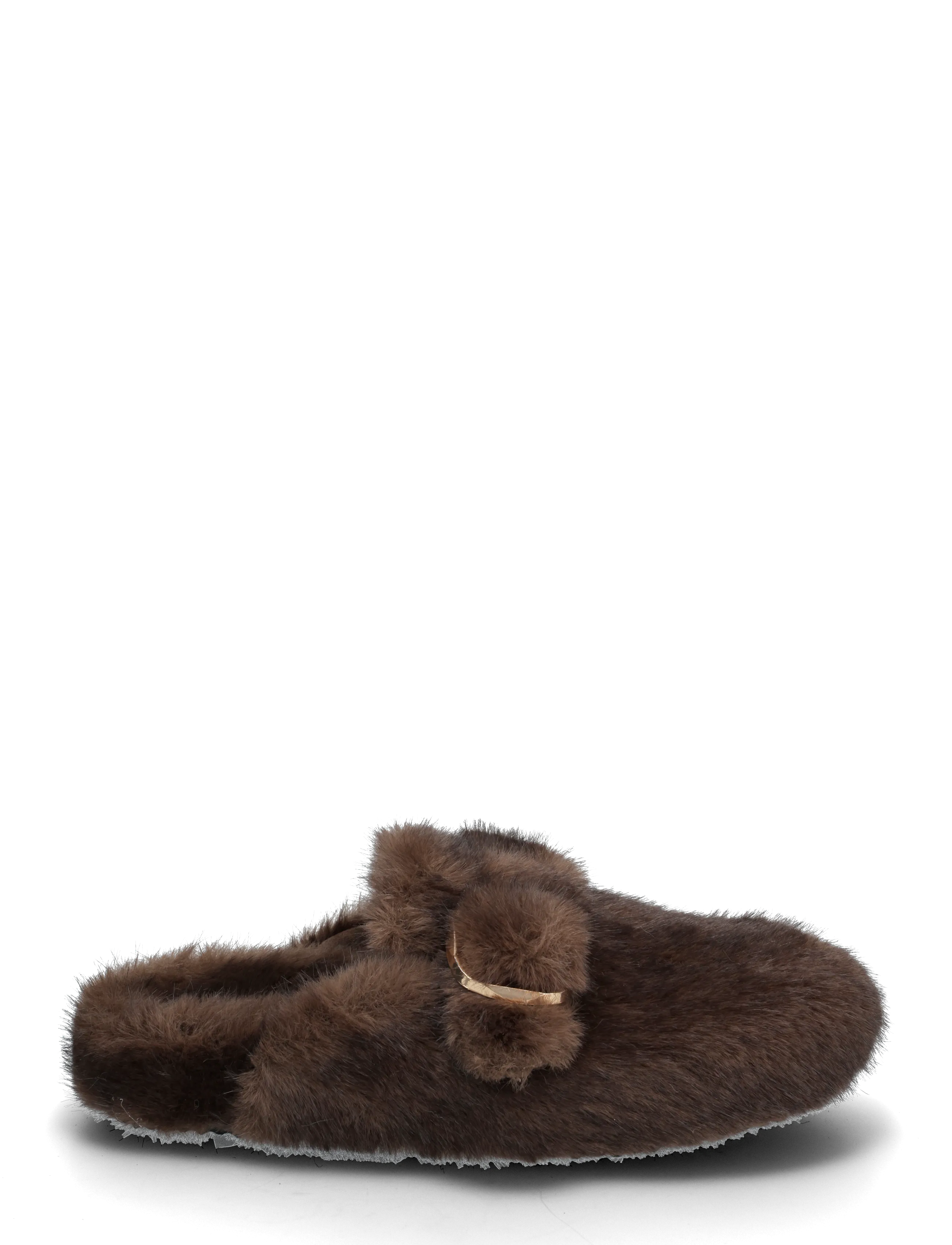 Steve Madden - Plushie - flade mules - dk brown - 1