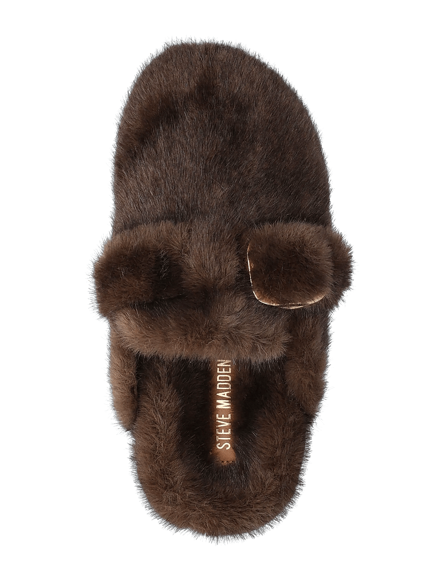 Steve Madden - Plushie - flade mules - dk brown - 3