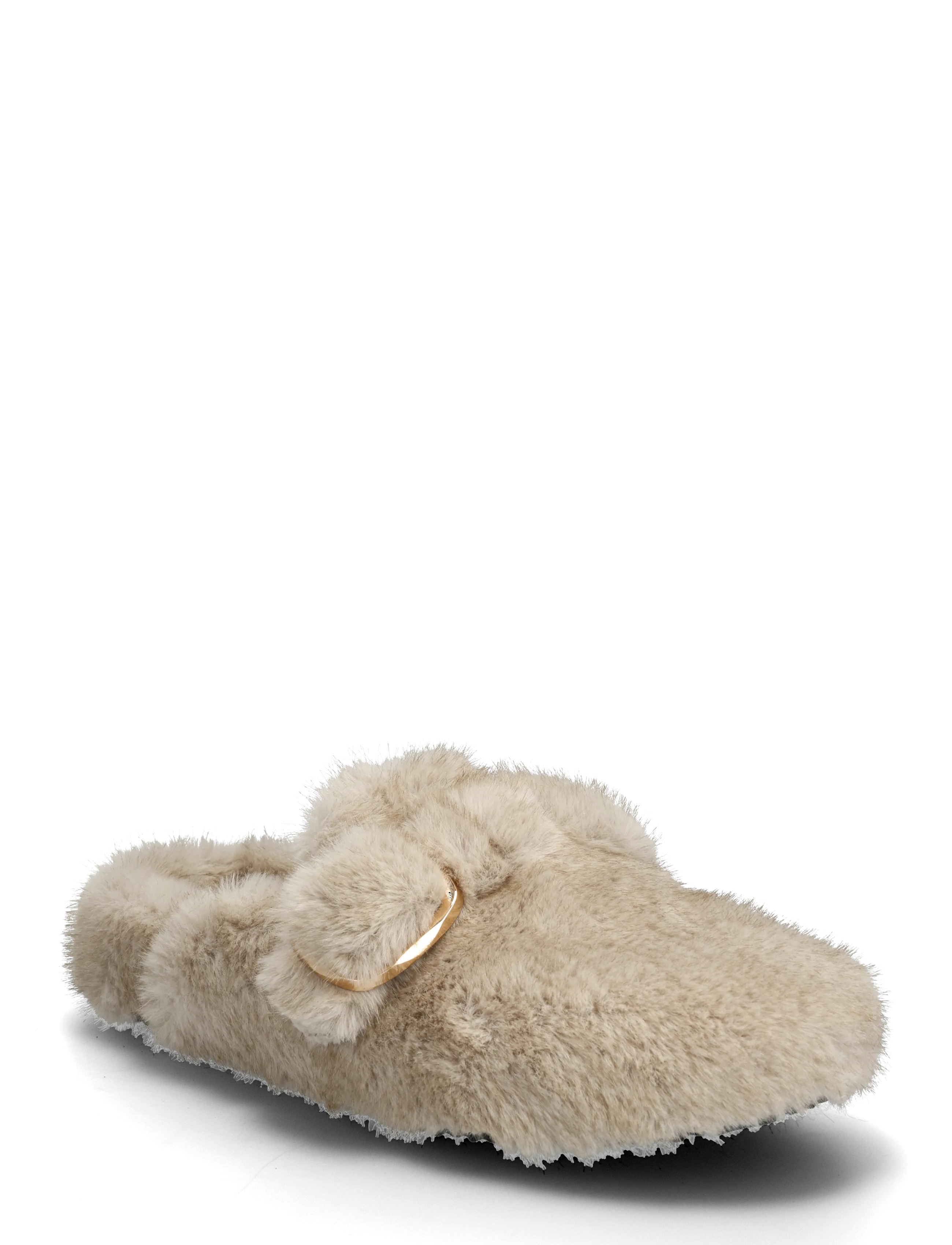 Steve Madden Plushie - Pantoletten - NATURAL / beige