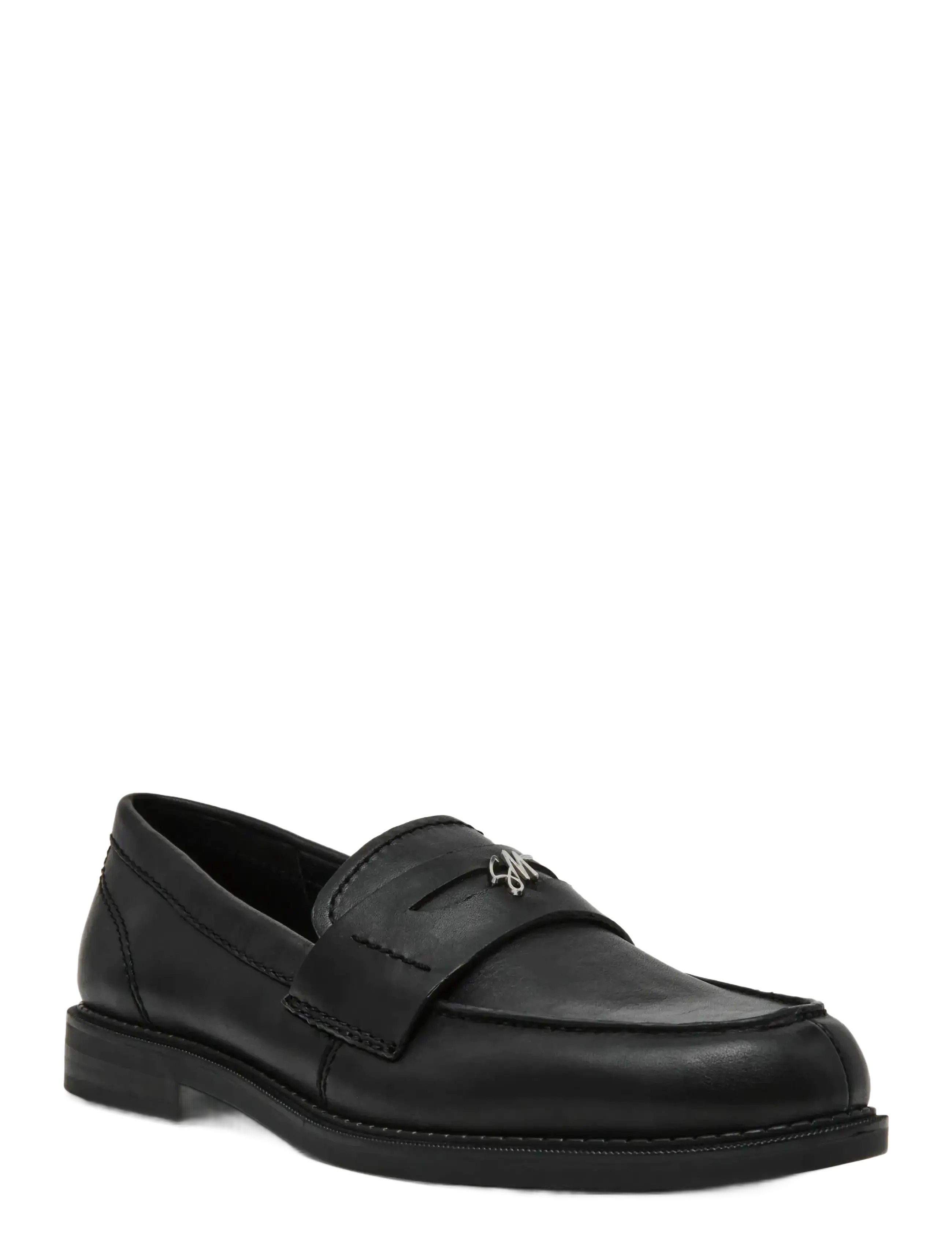Steve Madden - Motor - loafers - black leather - 1