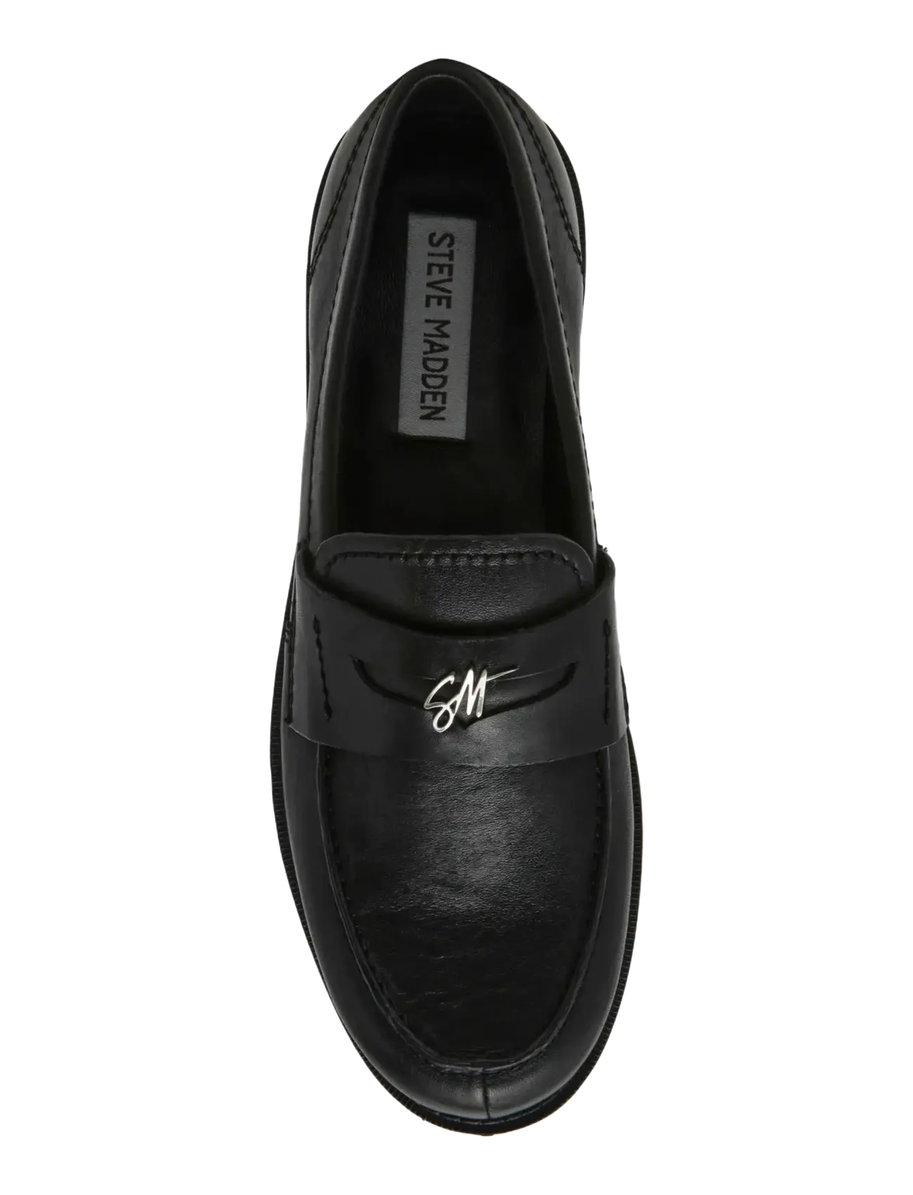 Steve Madden - Motor - loafers - black leather - 4