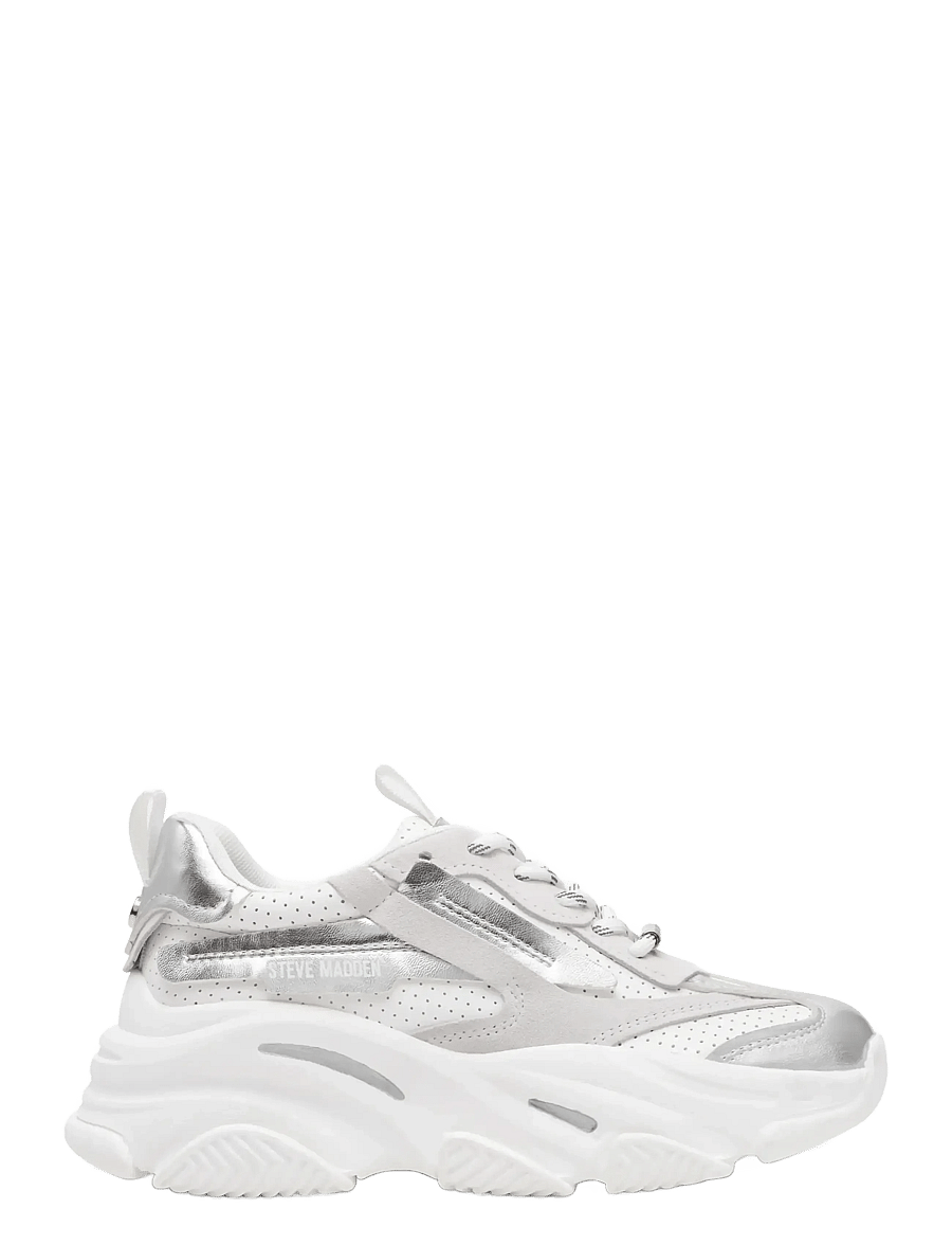 Steve Madden - Posses-Perf - storapadžiai batai - white/silver - 0