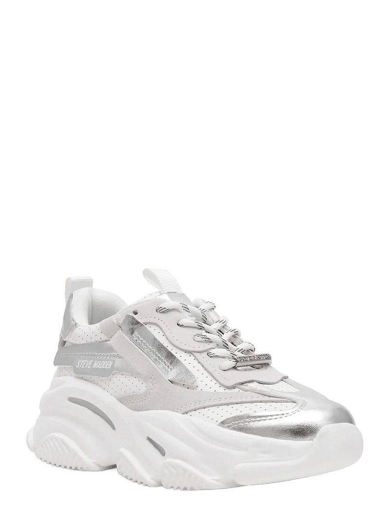 Steve Madden - Posses-Perf - paksu tallaga tossud - white/silver - 1