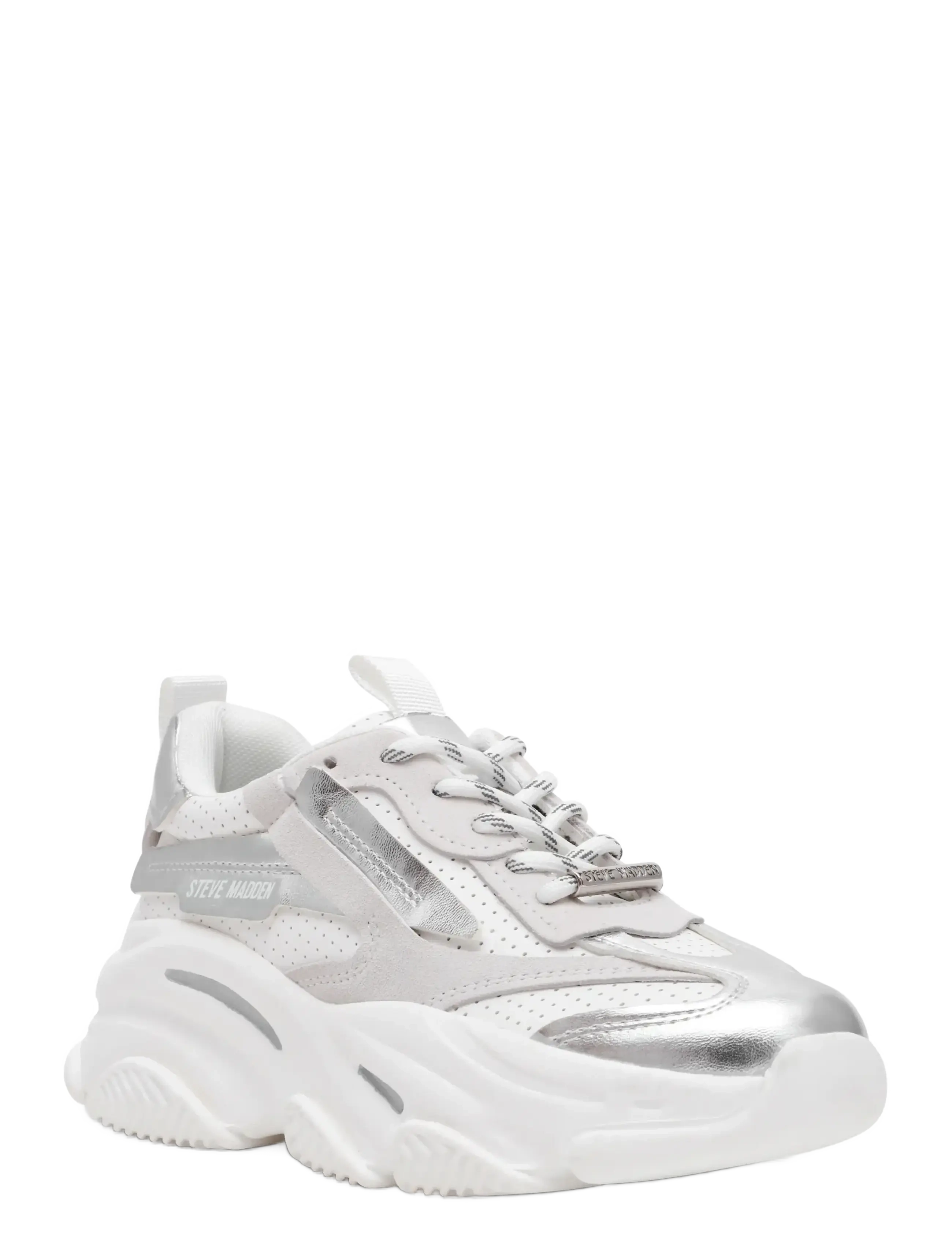 Steve Madden - Posses-Perf - chunky sneakers - white/silver - 1