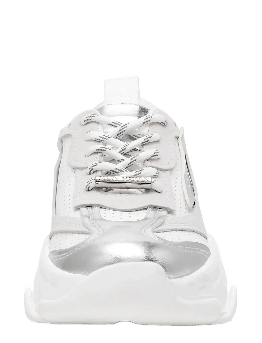 Steve Madden - Posses-Perf - storapadžiai batai - white/silver - 3