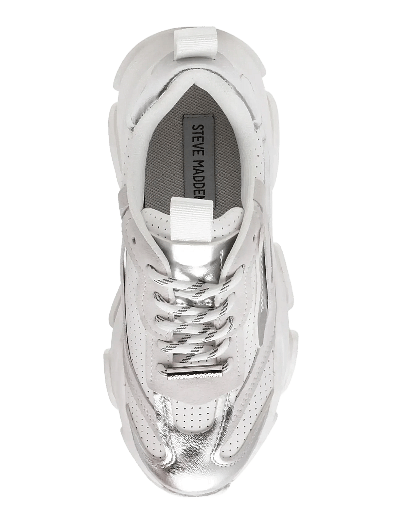 Steve Madden - Posses-Perf - paksu tallaga tossud - white/silver - 5