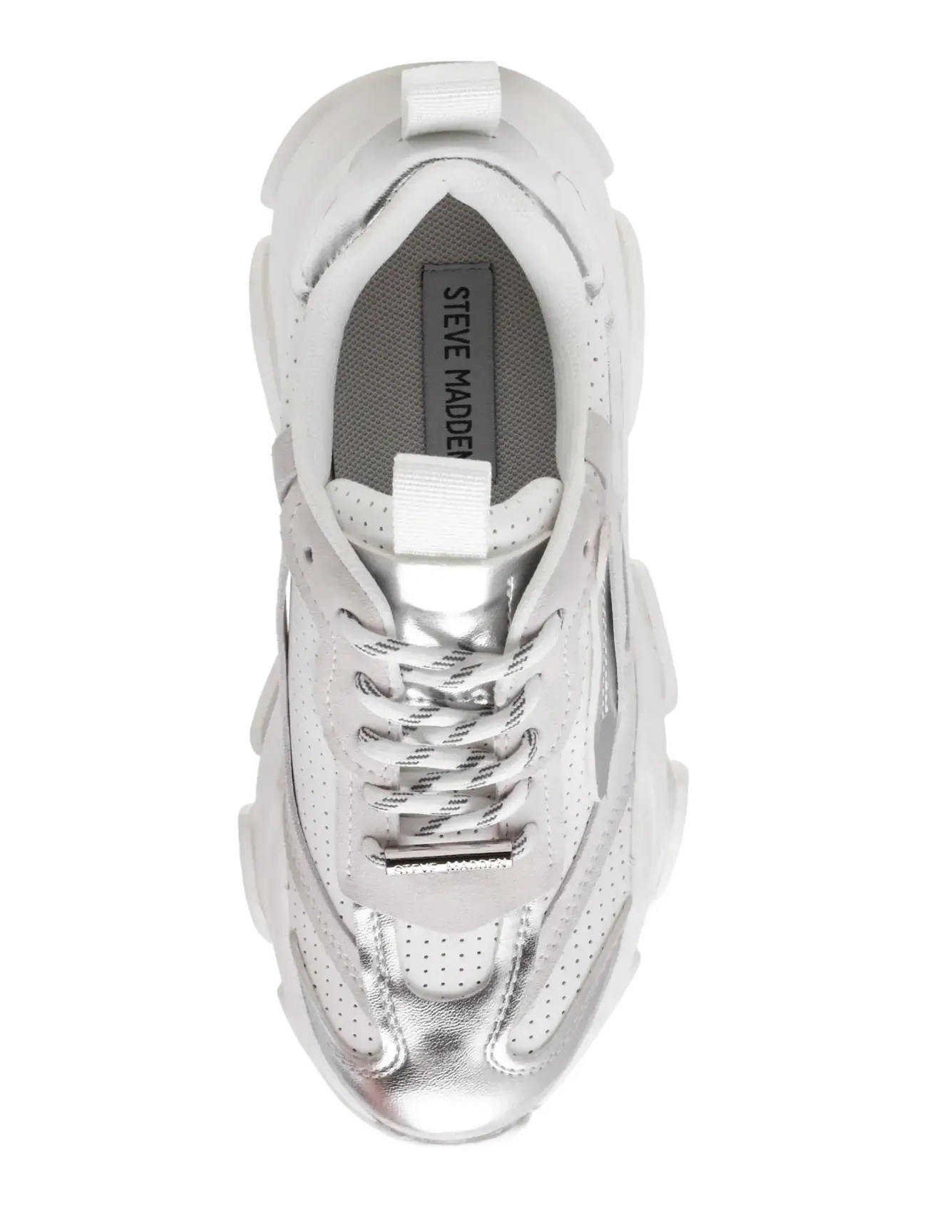 Steve Madden - Posses-Perf - chunky sneakers - white/silver - 5